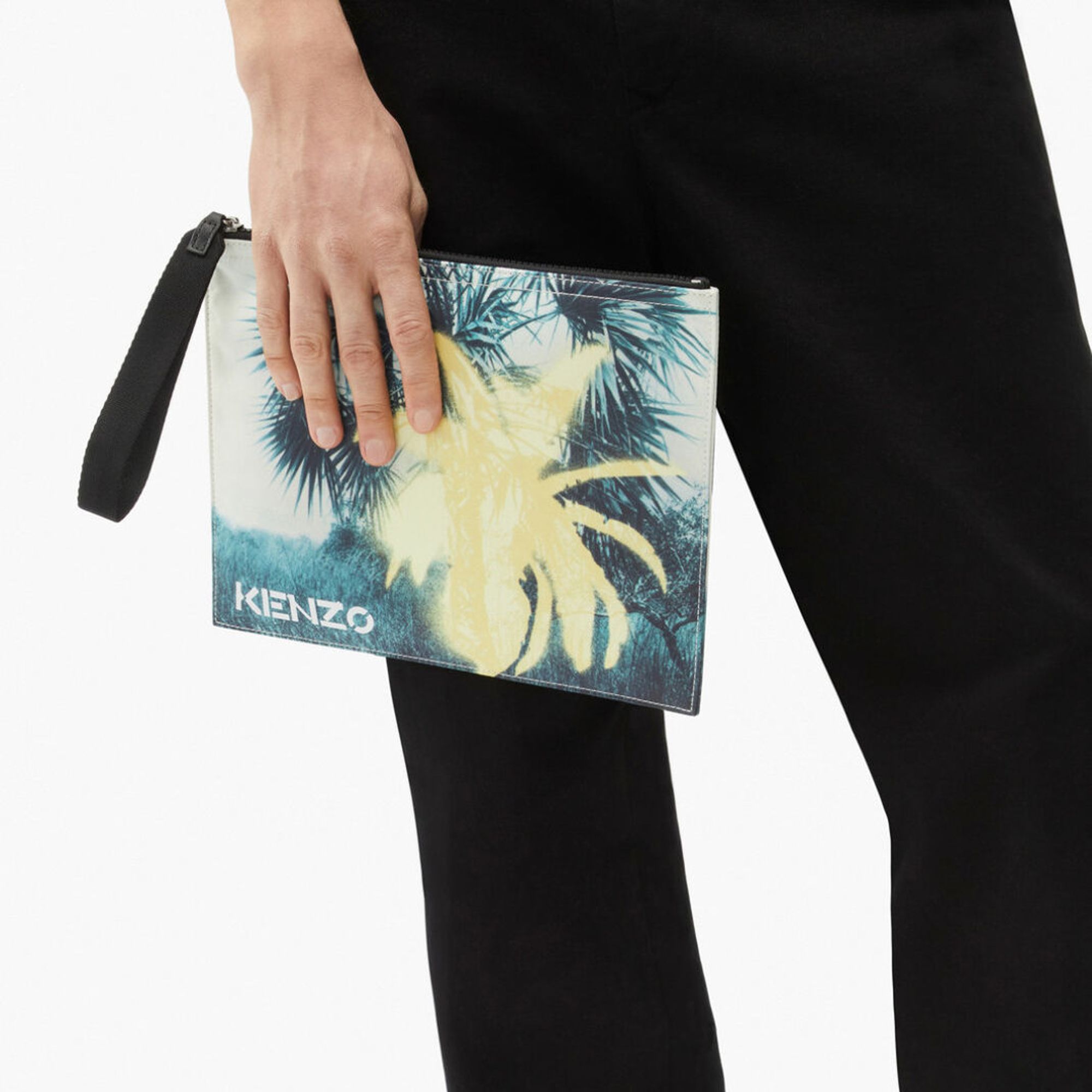 KENZO Hawaiian Graffiti Large Clutch - Vanilla