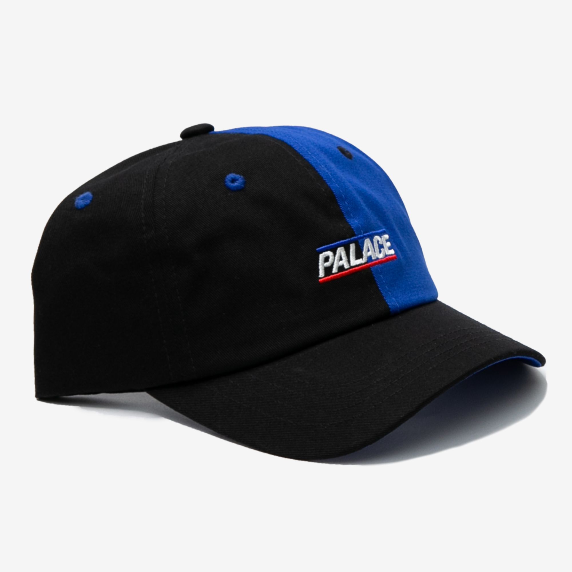  Palace Basically A Split 6-Panel Hat - Black/Blue 