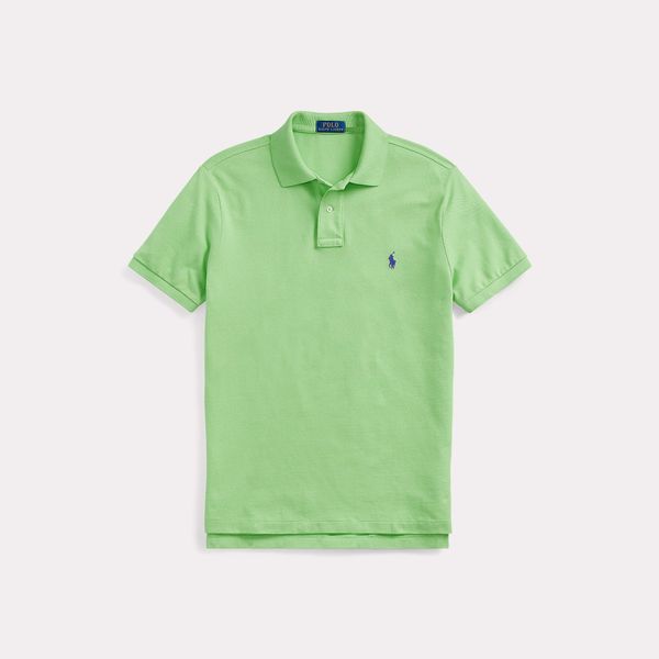  Ralph Lauren The Iconic Mesh Polo Shirt - Kiwi Lime (Slim) 