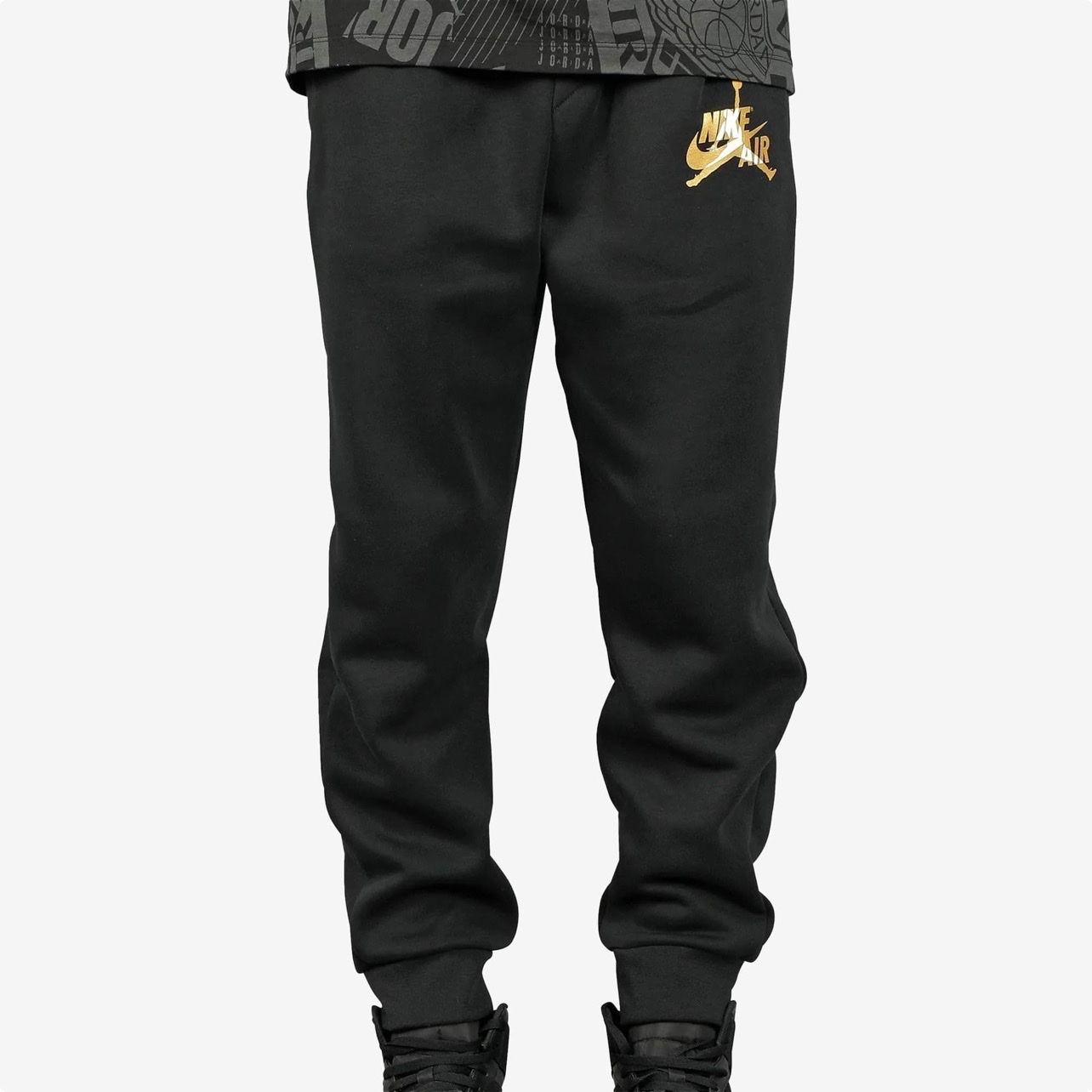  Jordan Jumpman Classic Fleece Pants - Black/Gold 