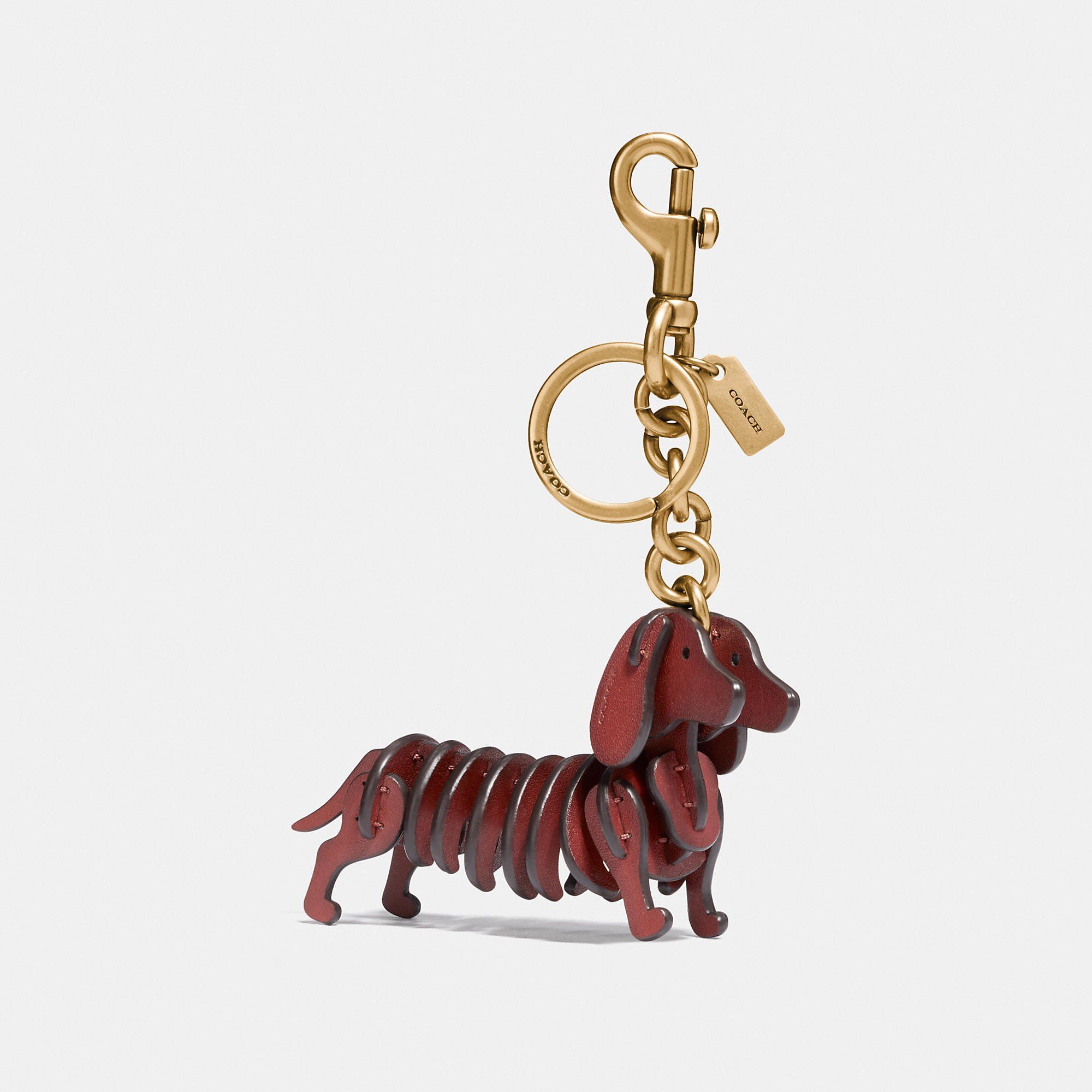 Coach Small Dog Bag Charm 'Rust'