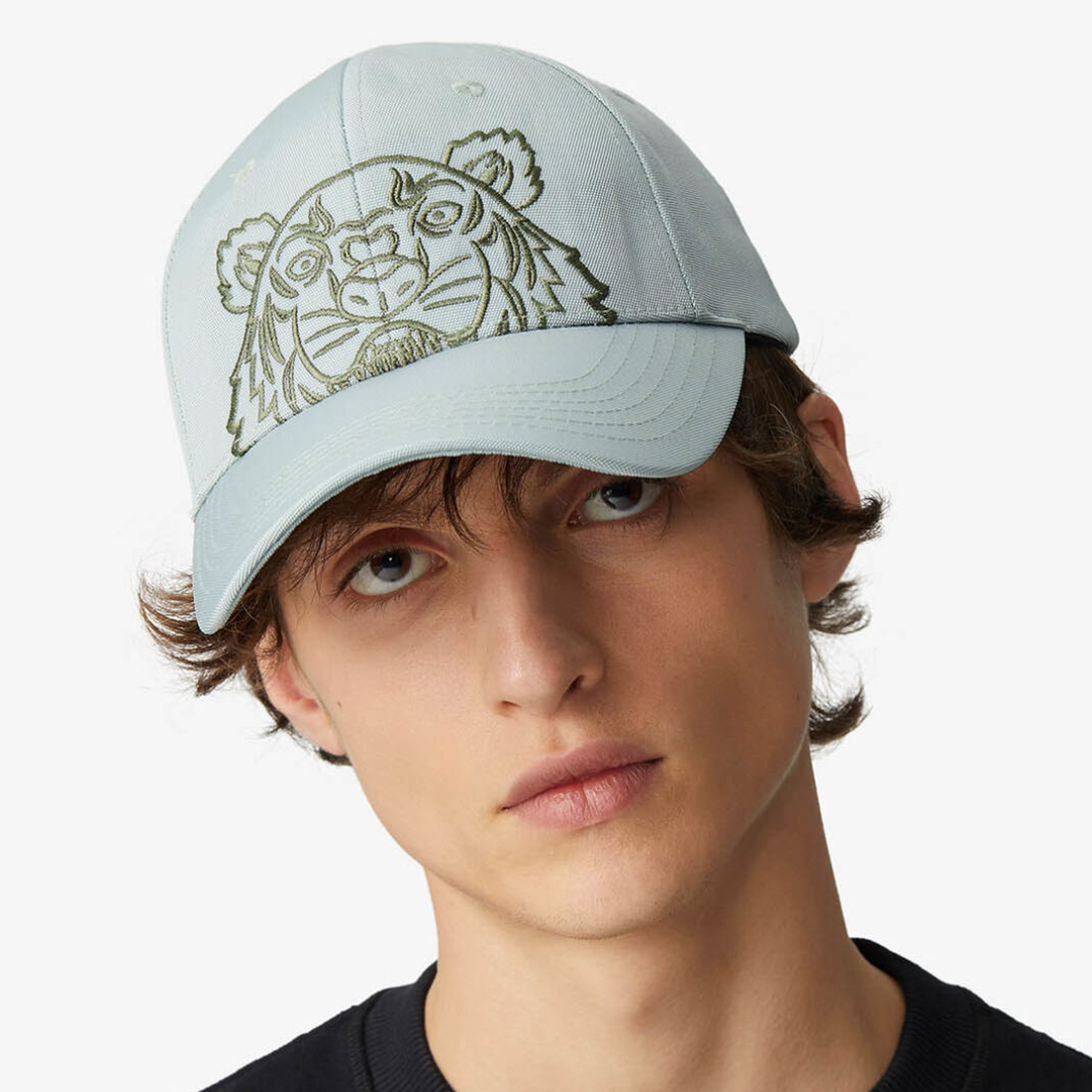KENZO Canvas Kampus Tiger Cap - Sage Green