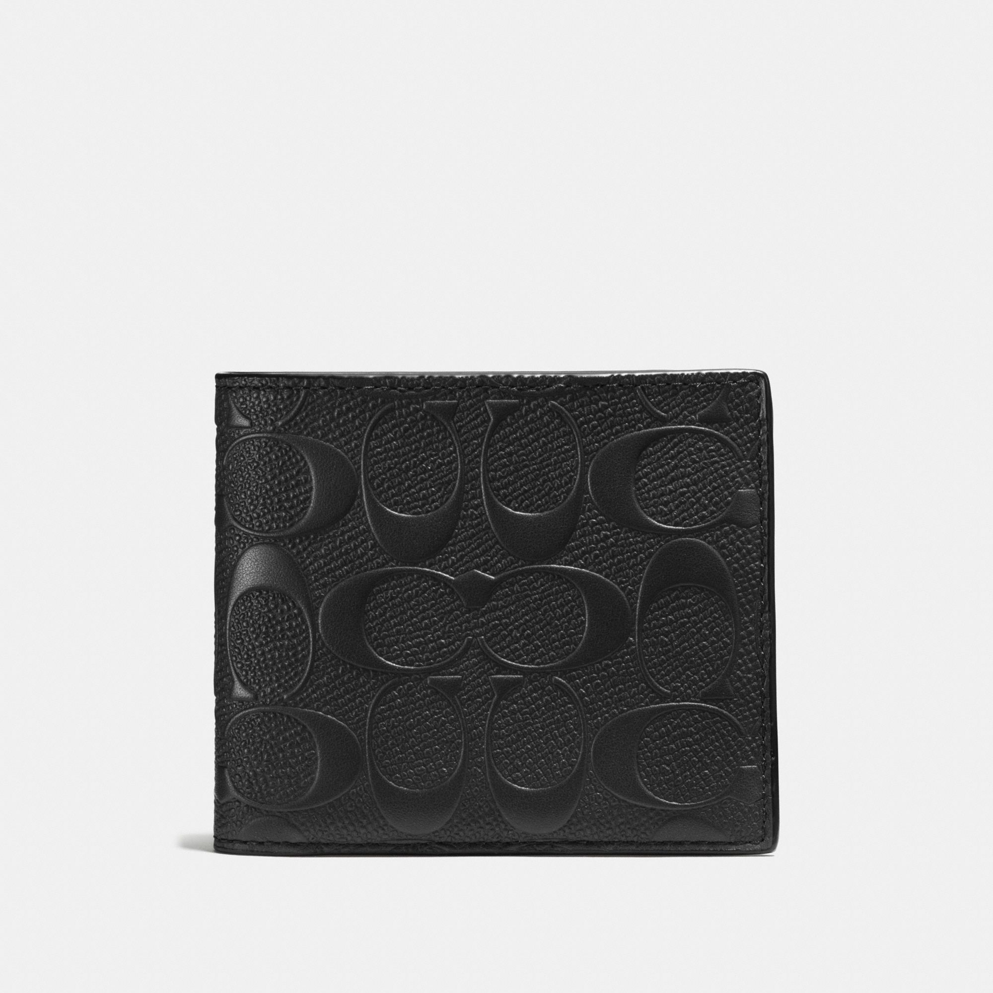 Coach 3 In 1 Wallet In Signature Leather - Black