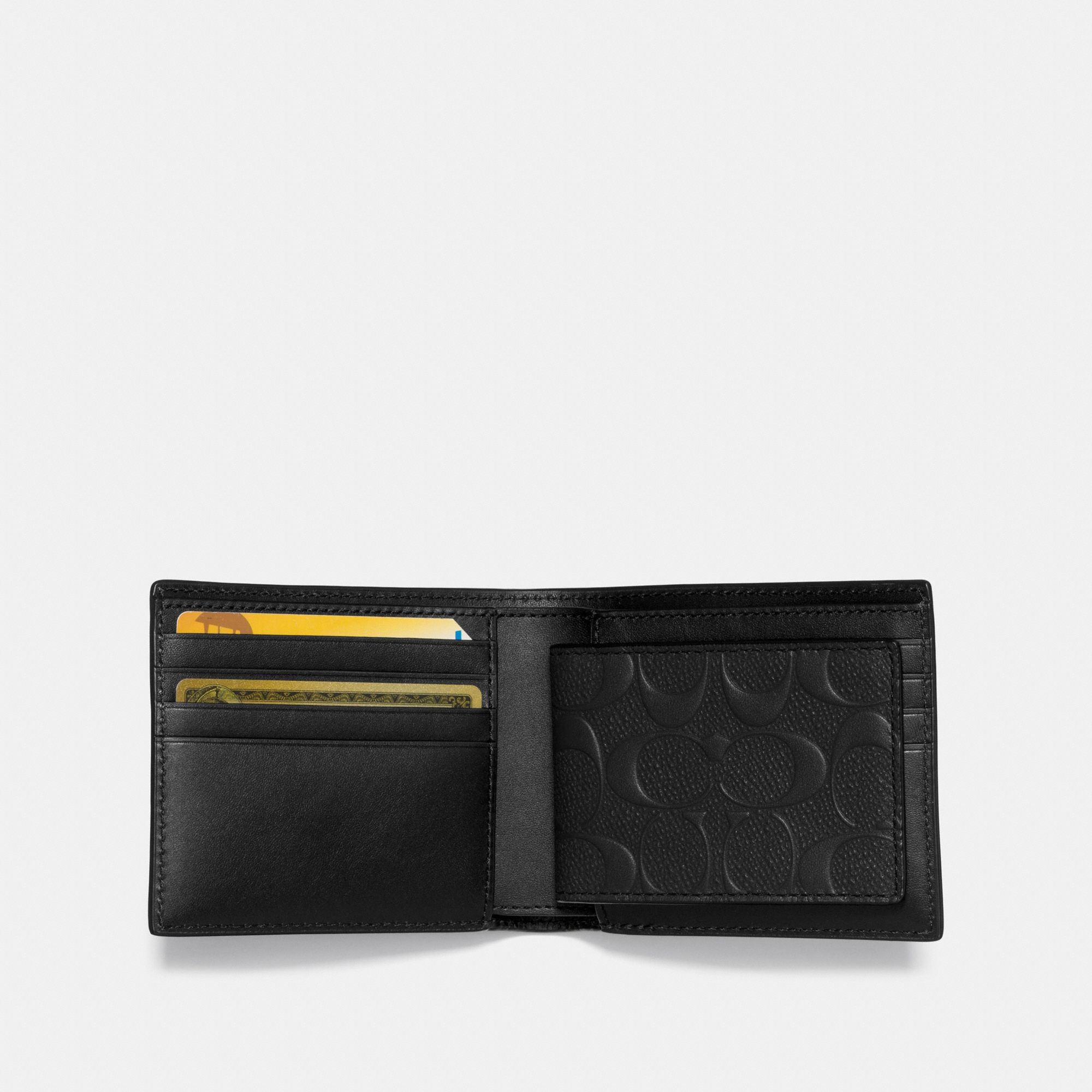 Coach 3 In 1 Wallet In Signature Leather - Black