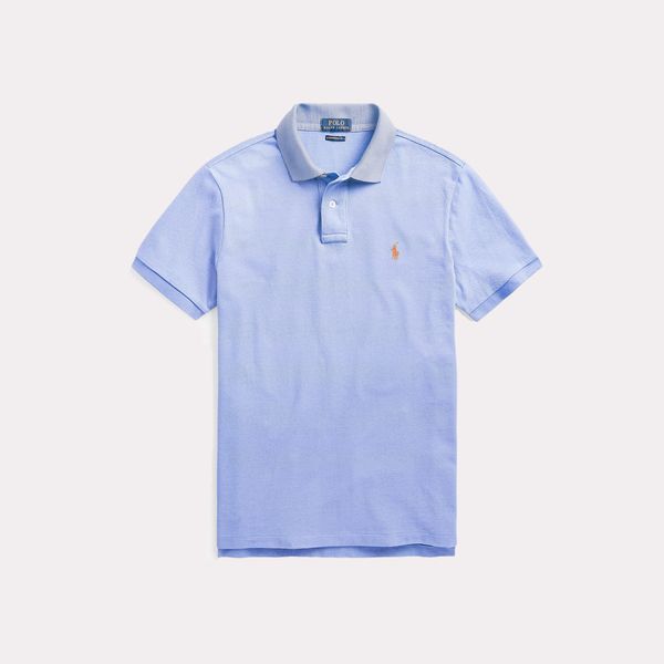  Ralph Lauren The Iconic Mesh Polo Shirt - Light Blue (Slim) 