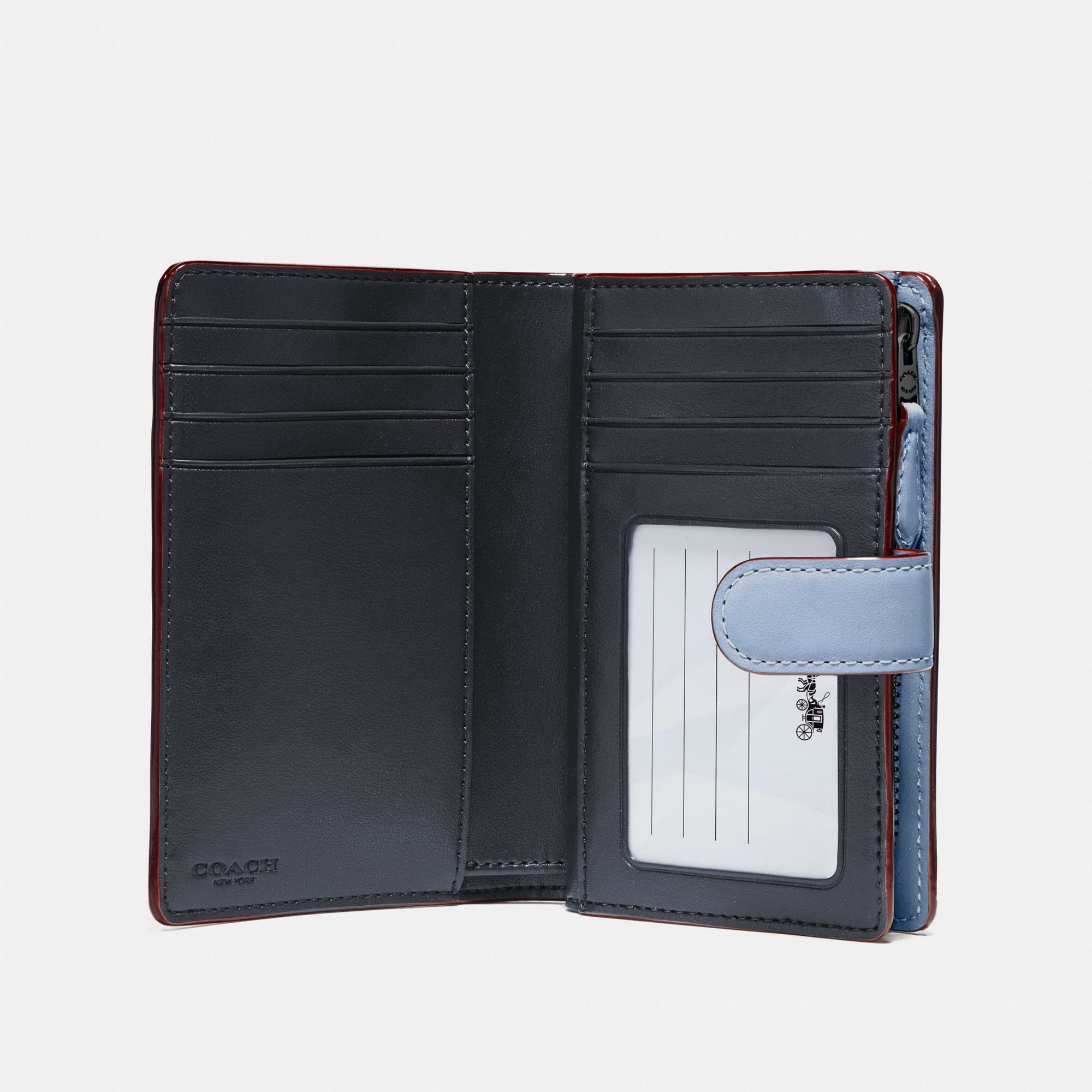 Coach Medium Corner Zip Wallet In Colorblock Signature Canvas 'Tan Mist'