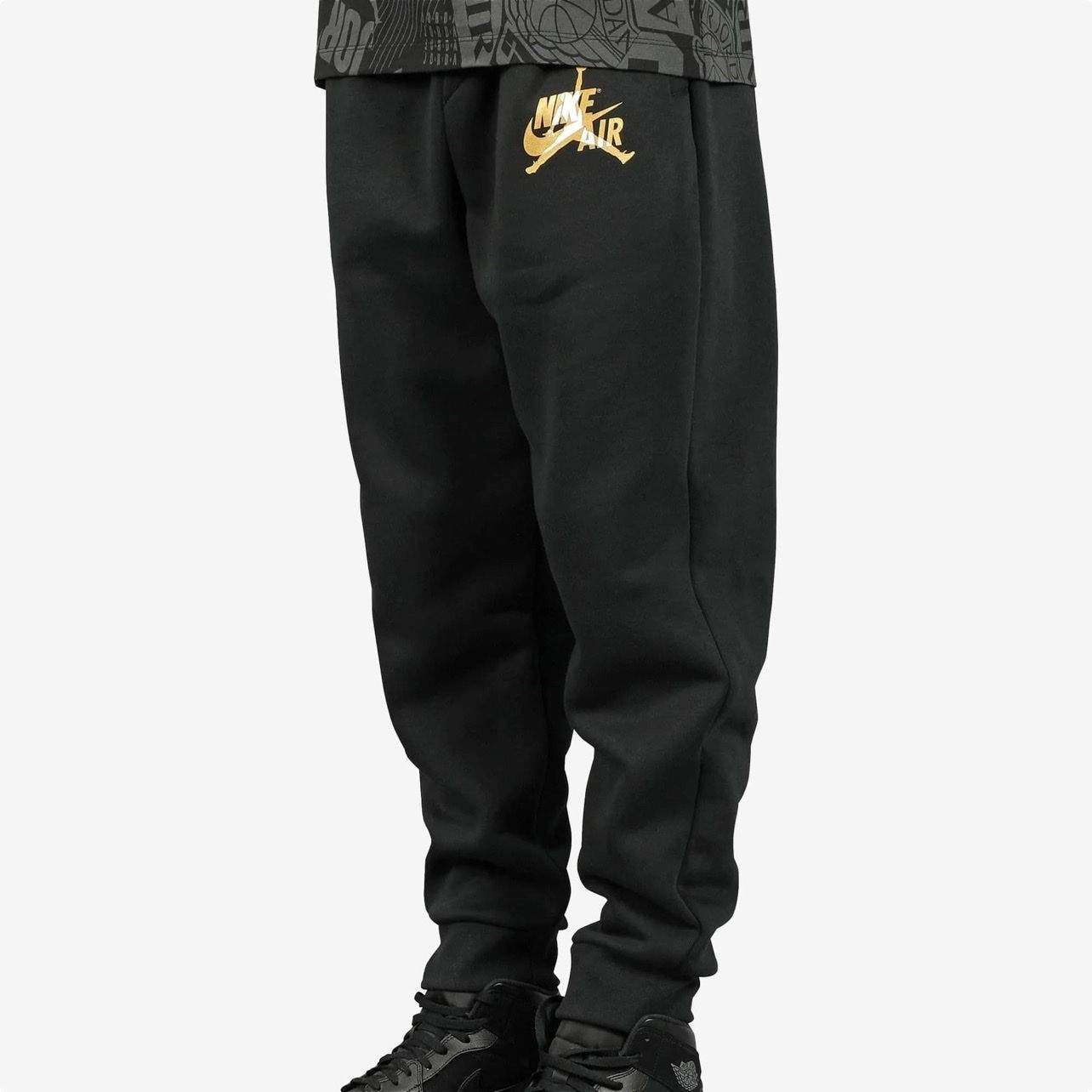  Jordan Jumpman Classic Fleece Pants - Black/Gold 