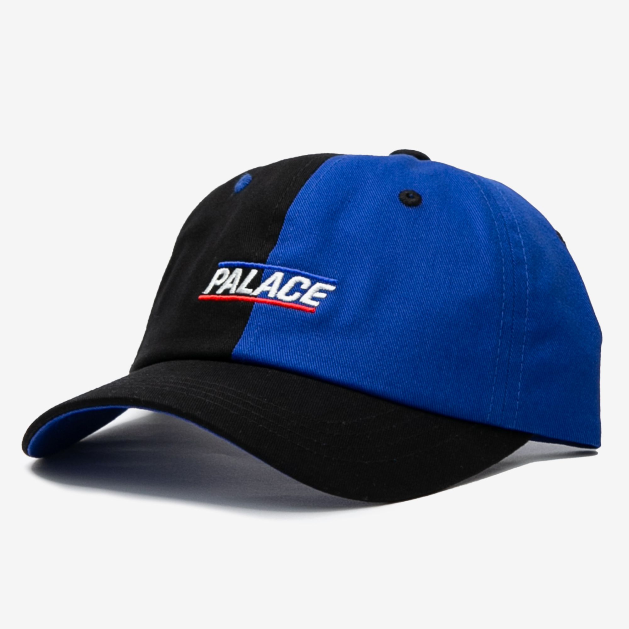  Palace Basically A Split 6-Panel Hat - Black/Blue 