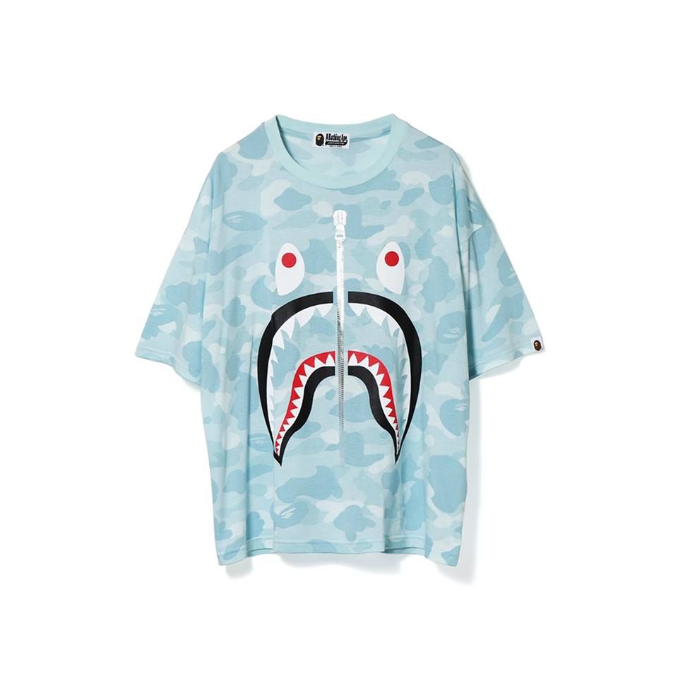 Pastel Color Camo Shark Oversized Tee Ladies SS18