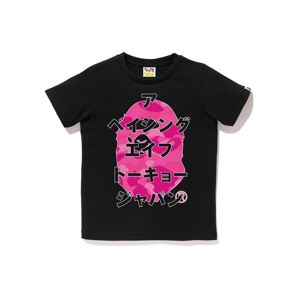 Color Camo Bape Katakana Tee Ladies SS19