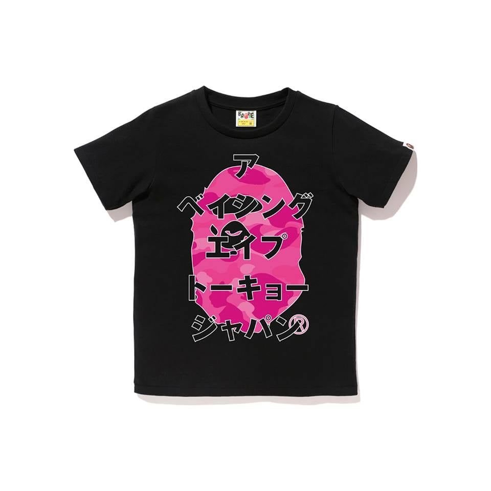 Color Camo Bape Katakana Tee Ladies SS19
