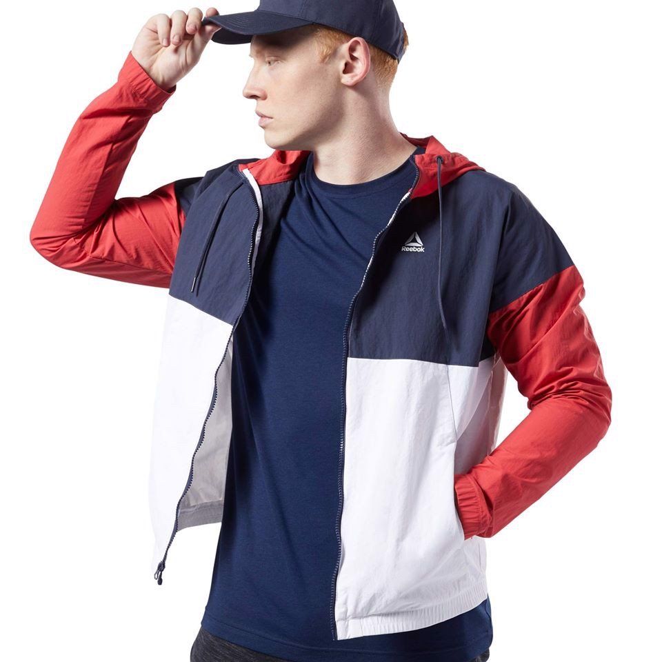 Reebok Training Essentials Linear Logo Windbreaker 'Red'