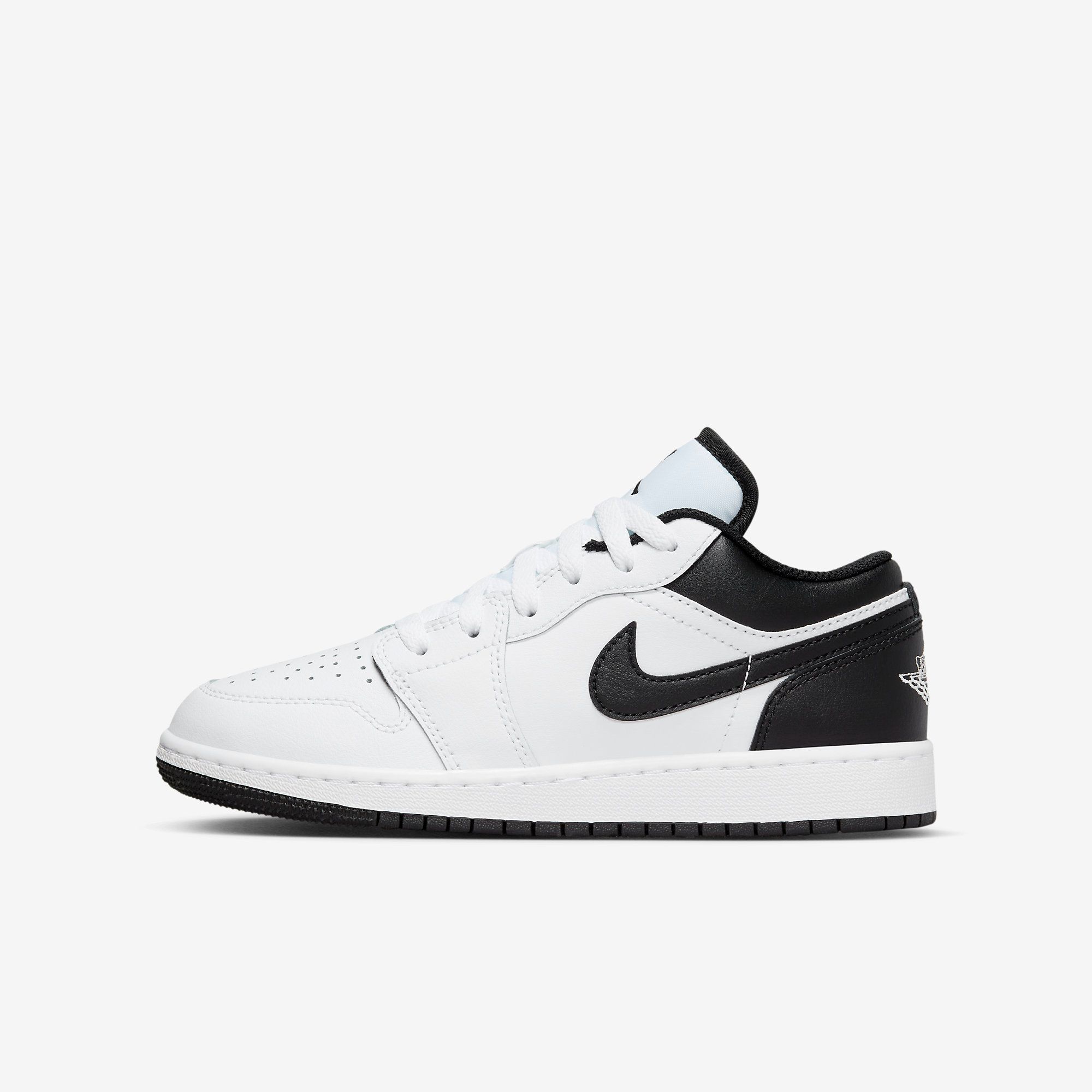  Air Jordan 1 Low GS - White / Black 