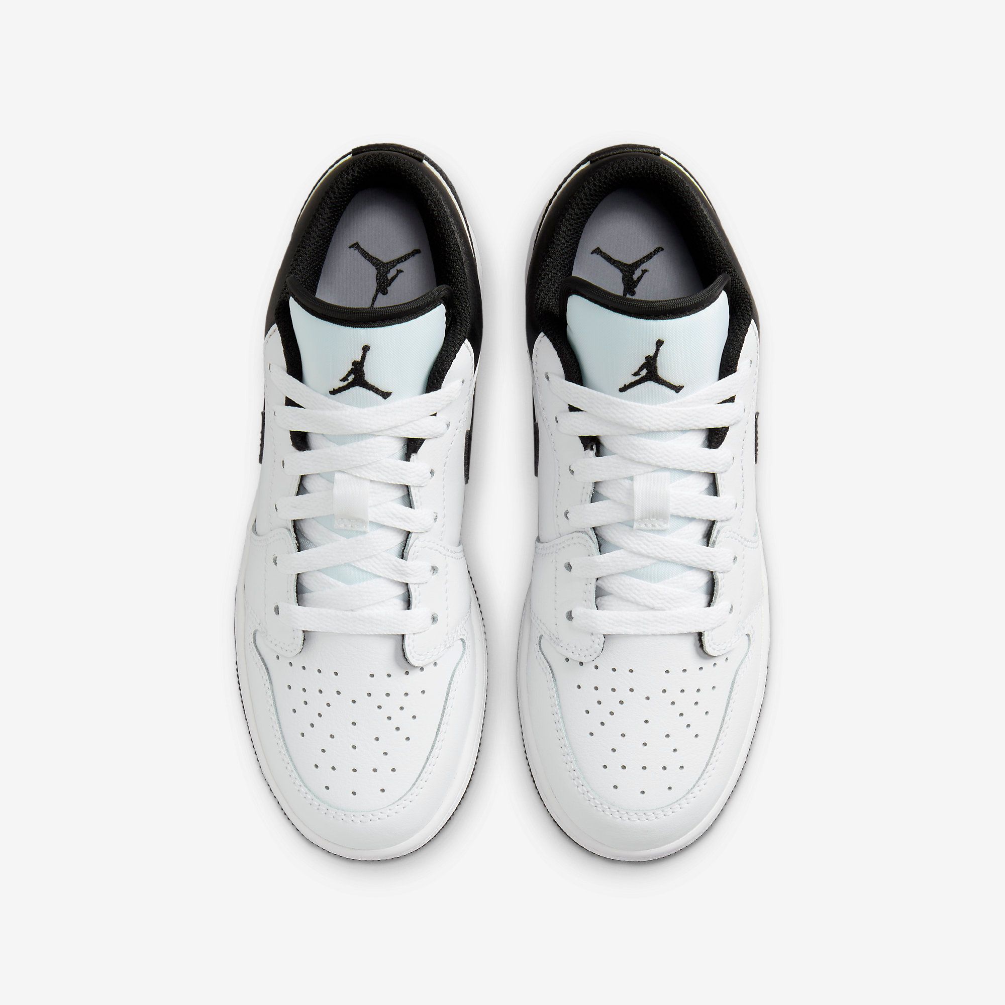  Air Jordan 1 Low GS - White / Black 