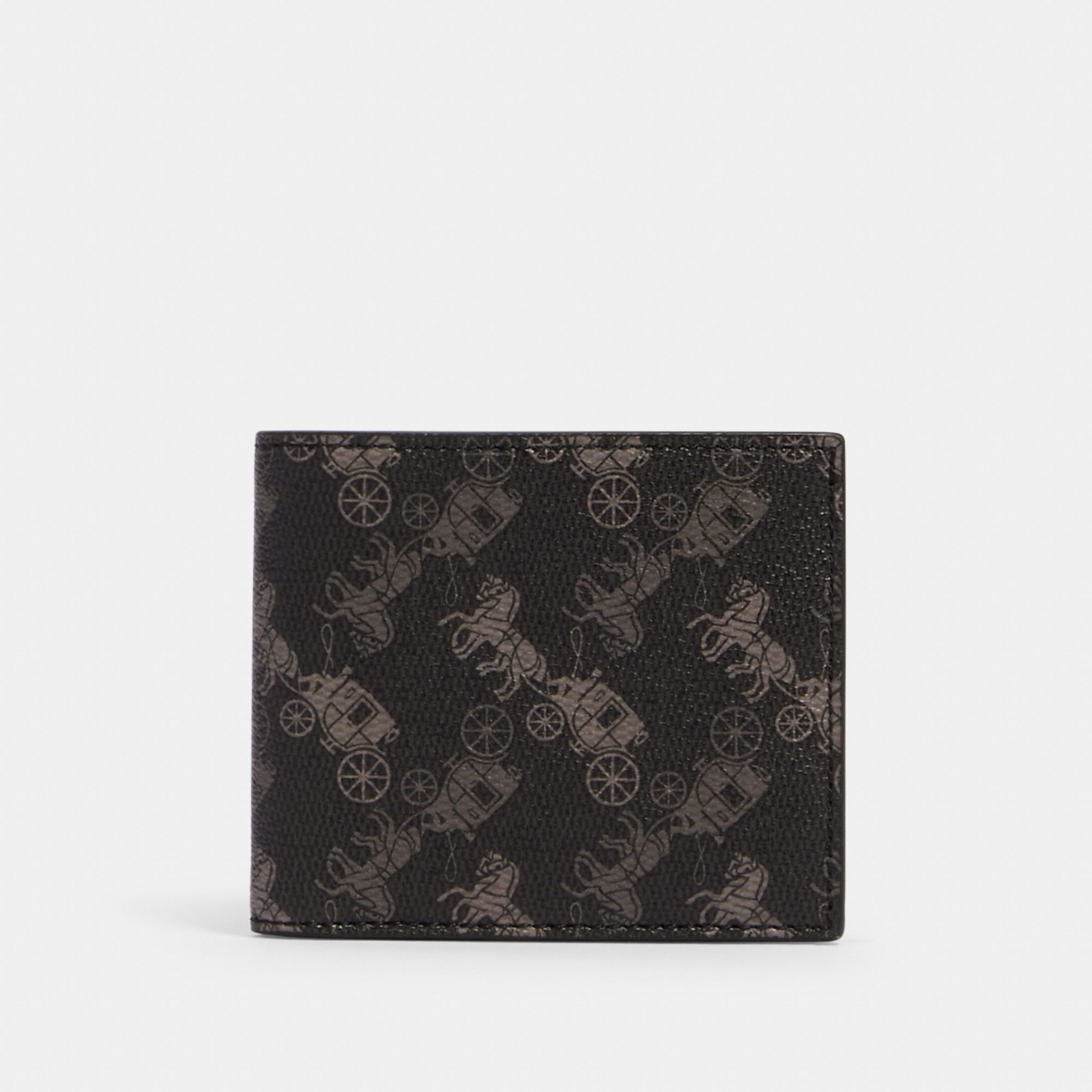 Coach ID Billfold Wallet With Horse And Carriage Print - Black