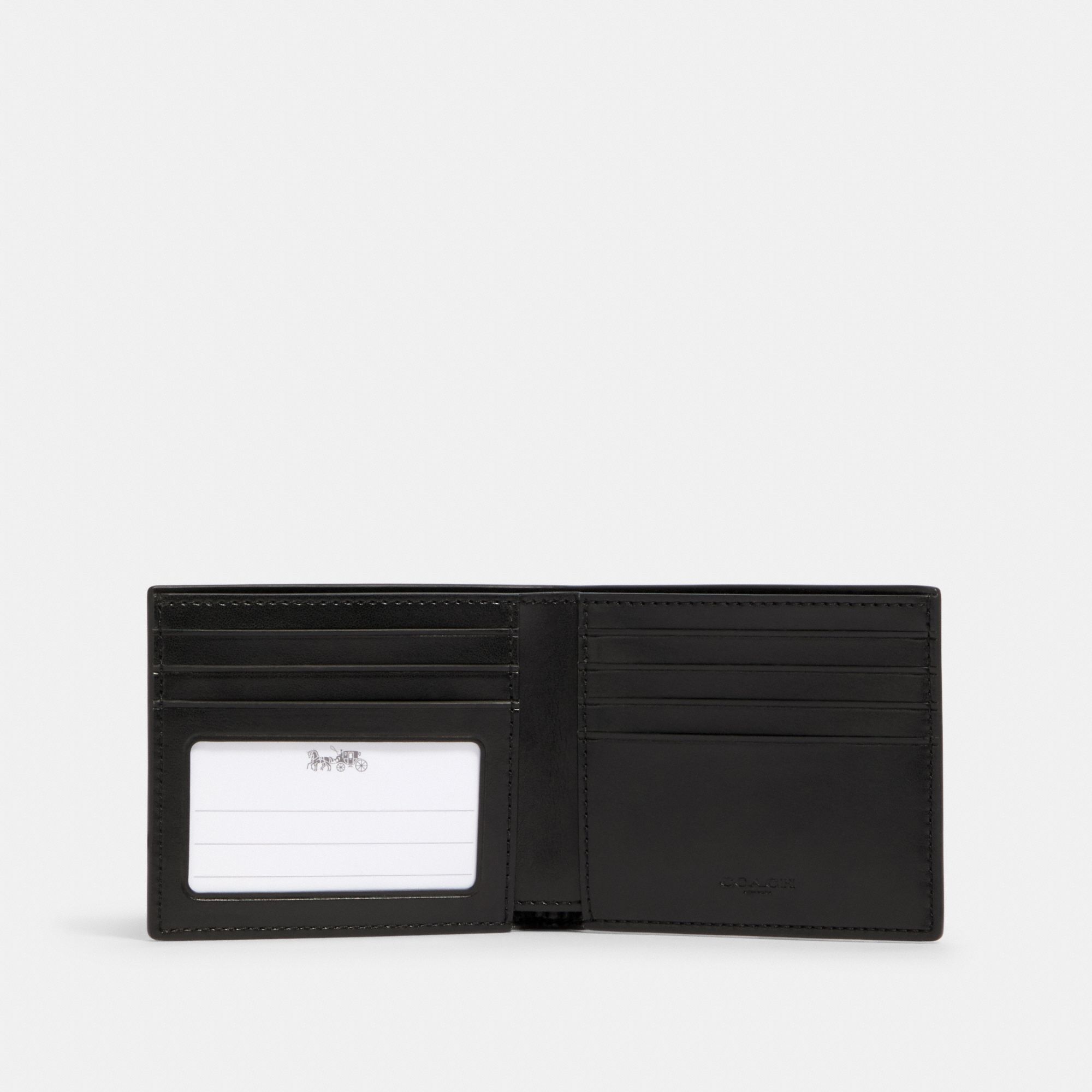 Coach ID Billfold Wallet With Horse And Carriage Print - Black