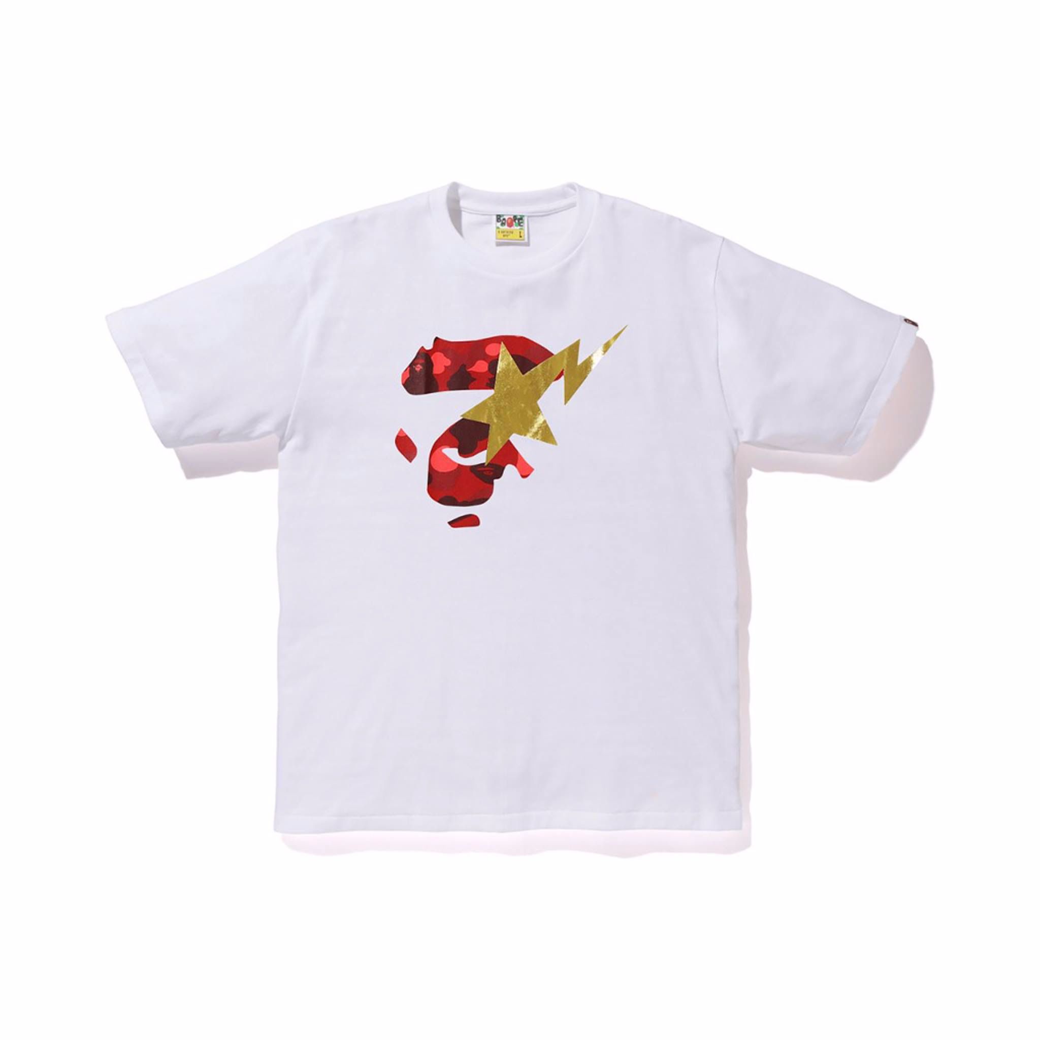 Color Camo Ape Face On Bapesta Tee SS19