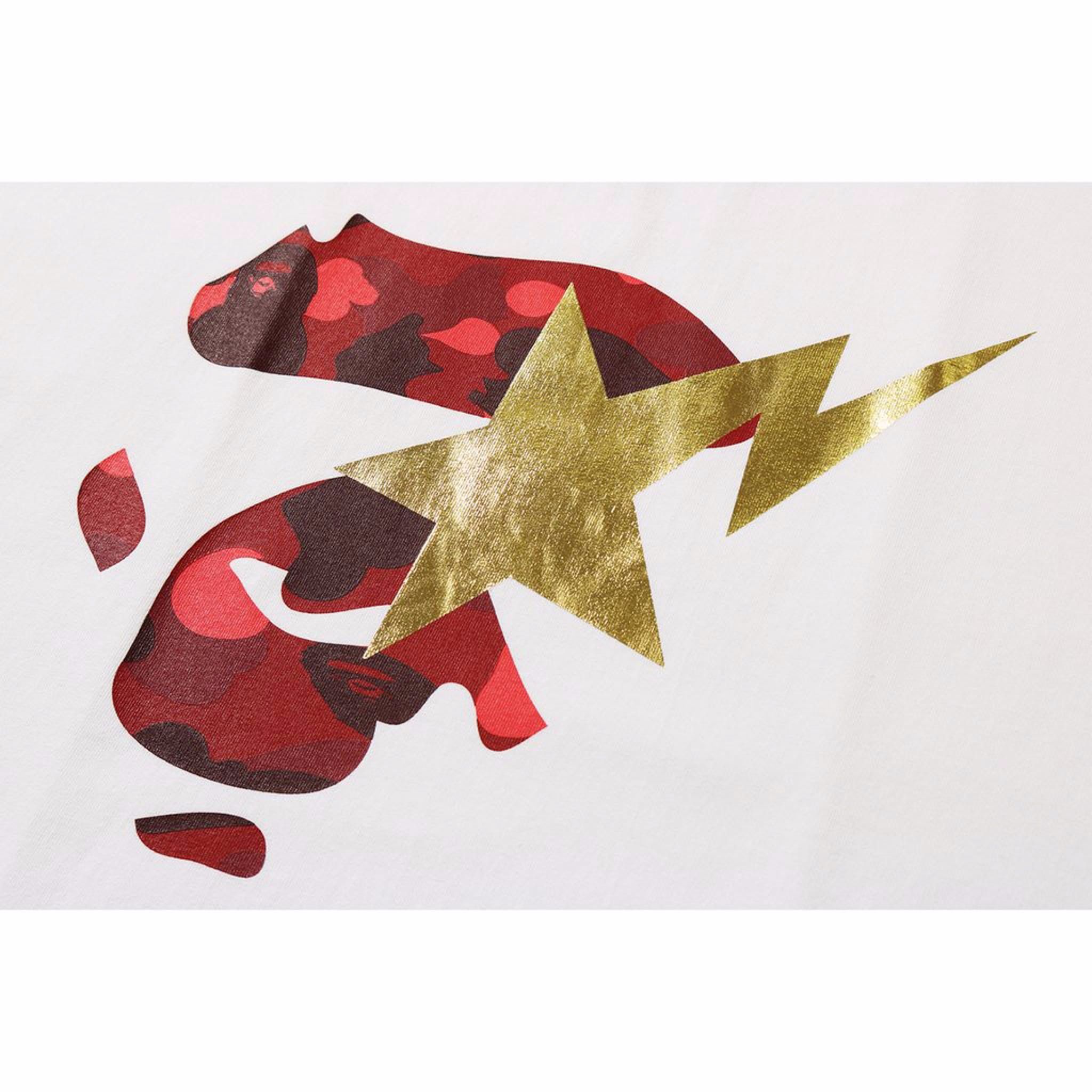 Color Camo Ape Face On Bapesta Tee SS19
