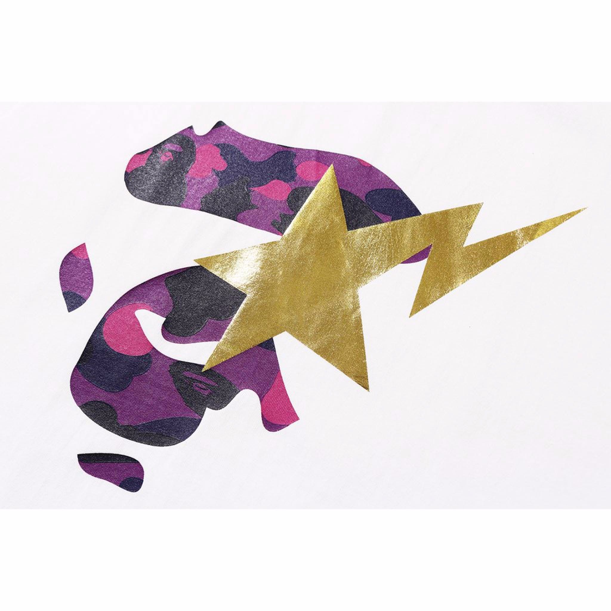 Color Camo Ape Face On Bapesta Tee SS19