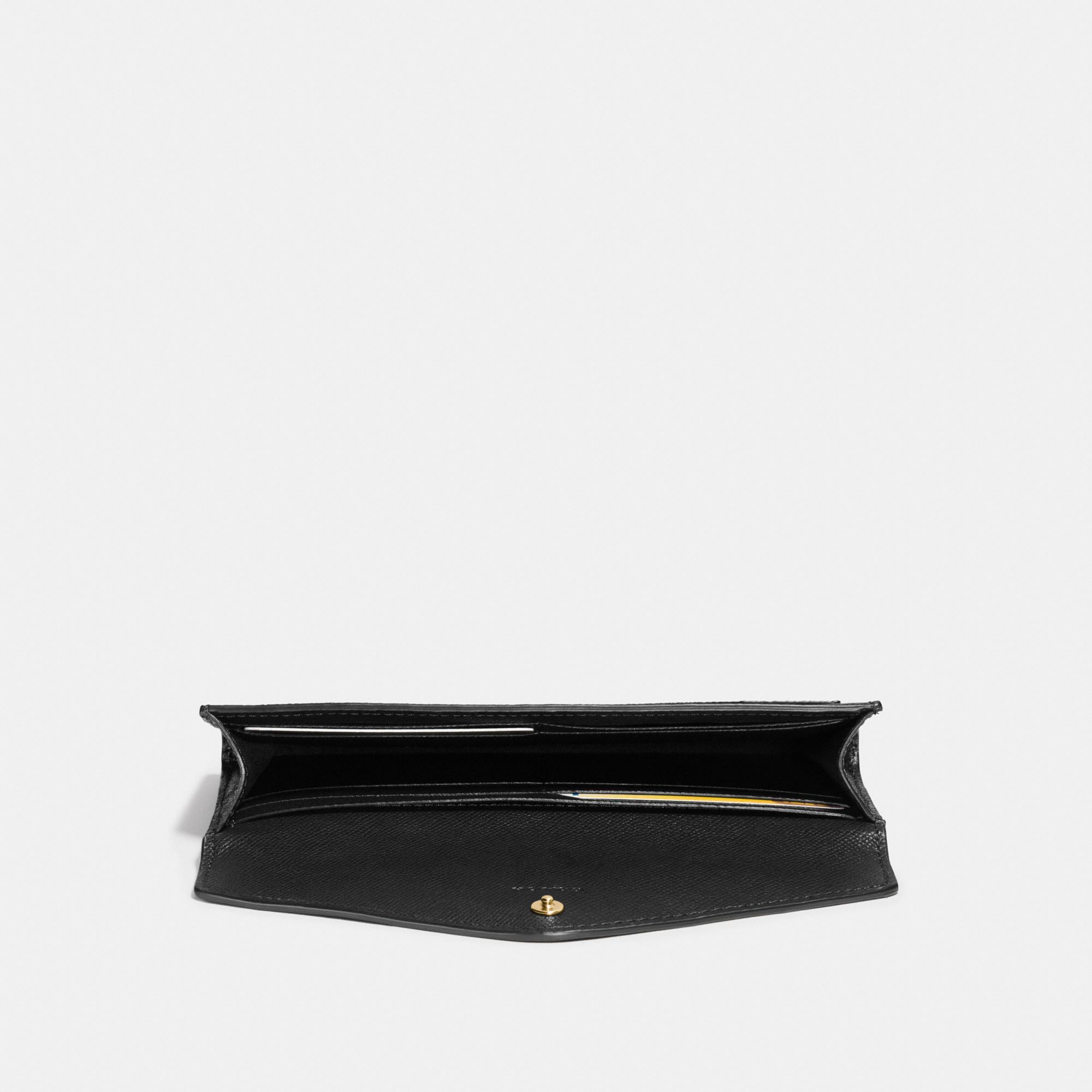 Coach Soft Wallet - Black/Light Gold