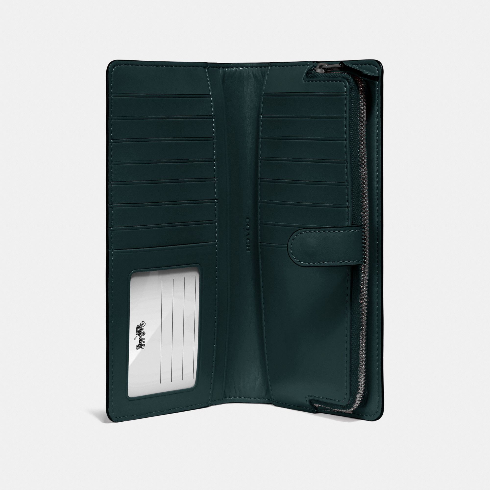 Coach Skinny Wallet - Gunmetal/Cypress