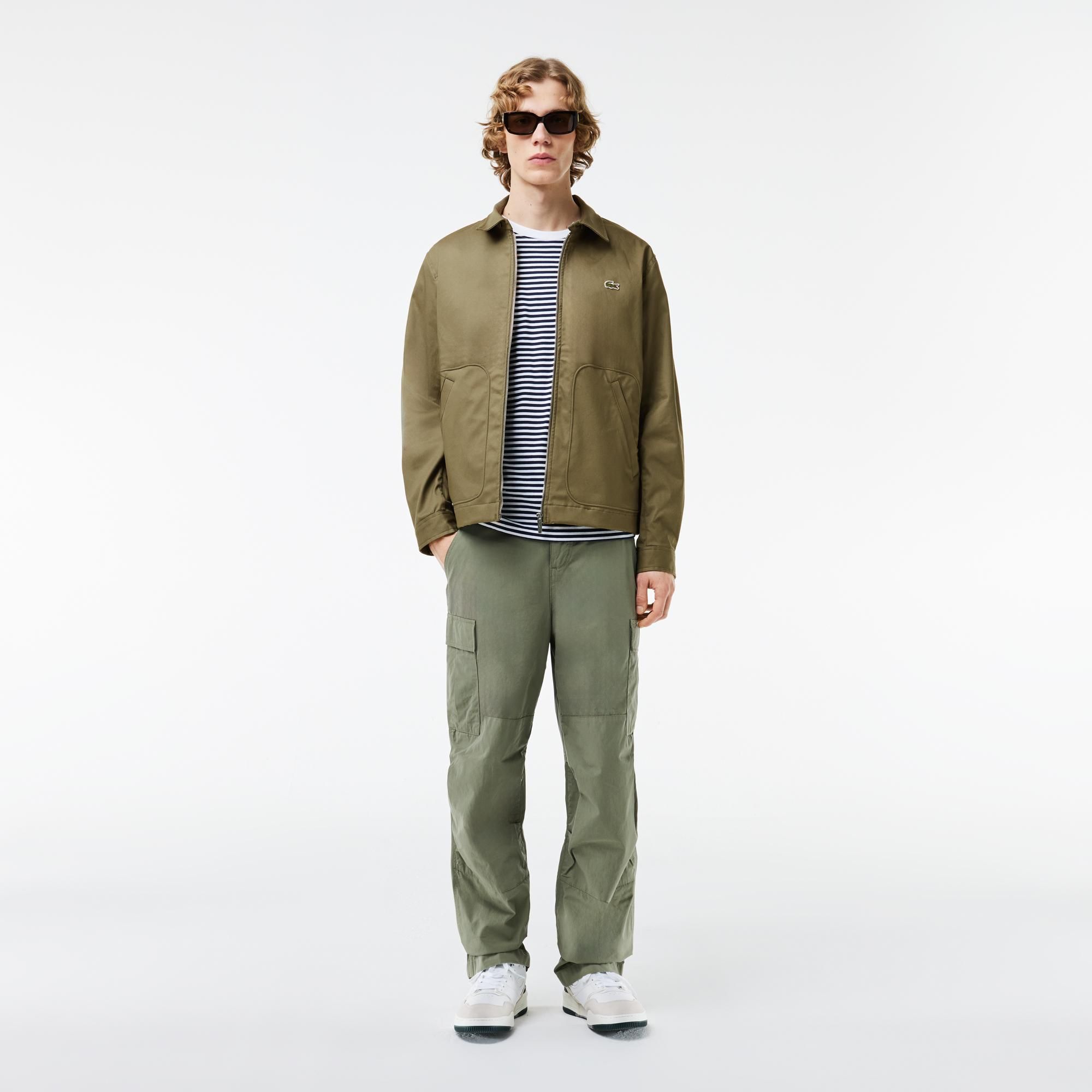 Lacoste Water-Repellent Lightweight Twill Jacket - Green