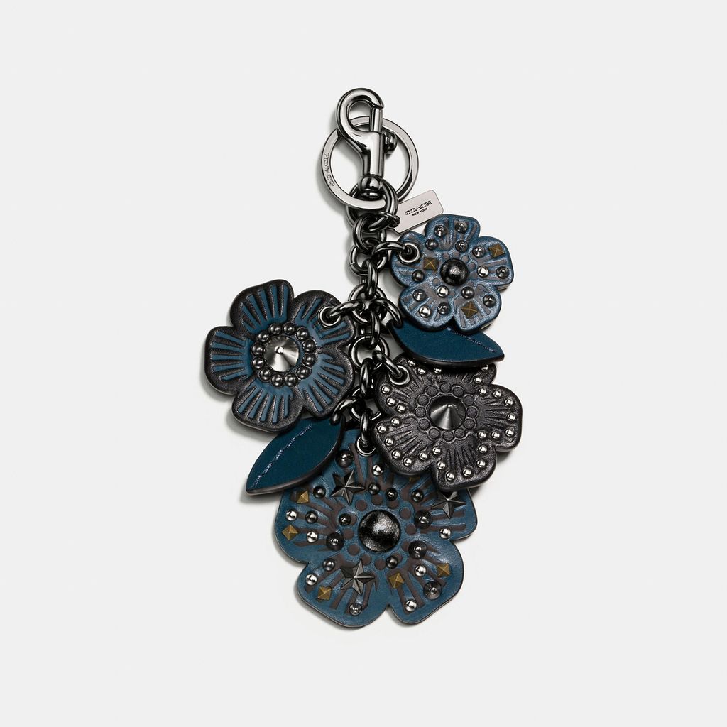 Coach Willow Floral Mix Bag Charm 'Mineral'