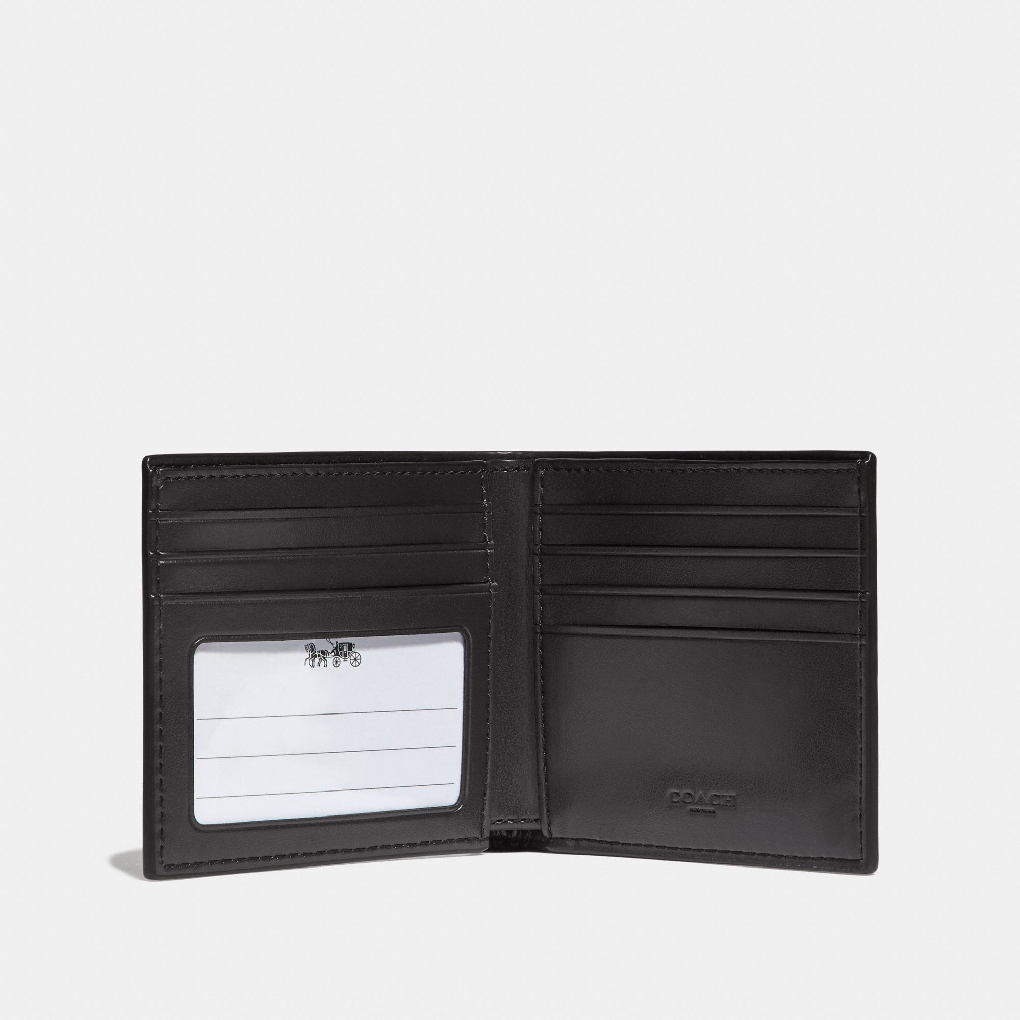 Coach ID Billfold Wallet In Signature Canvas - Charcoal