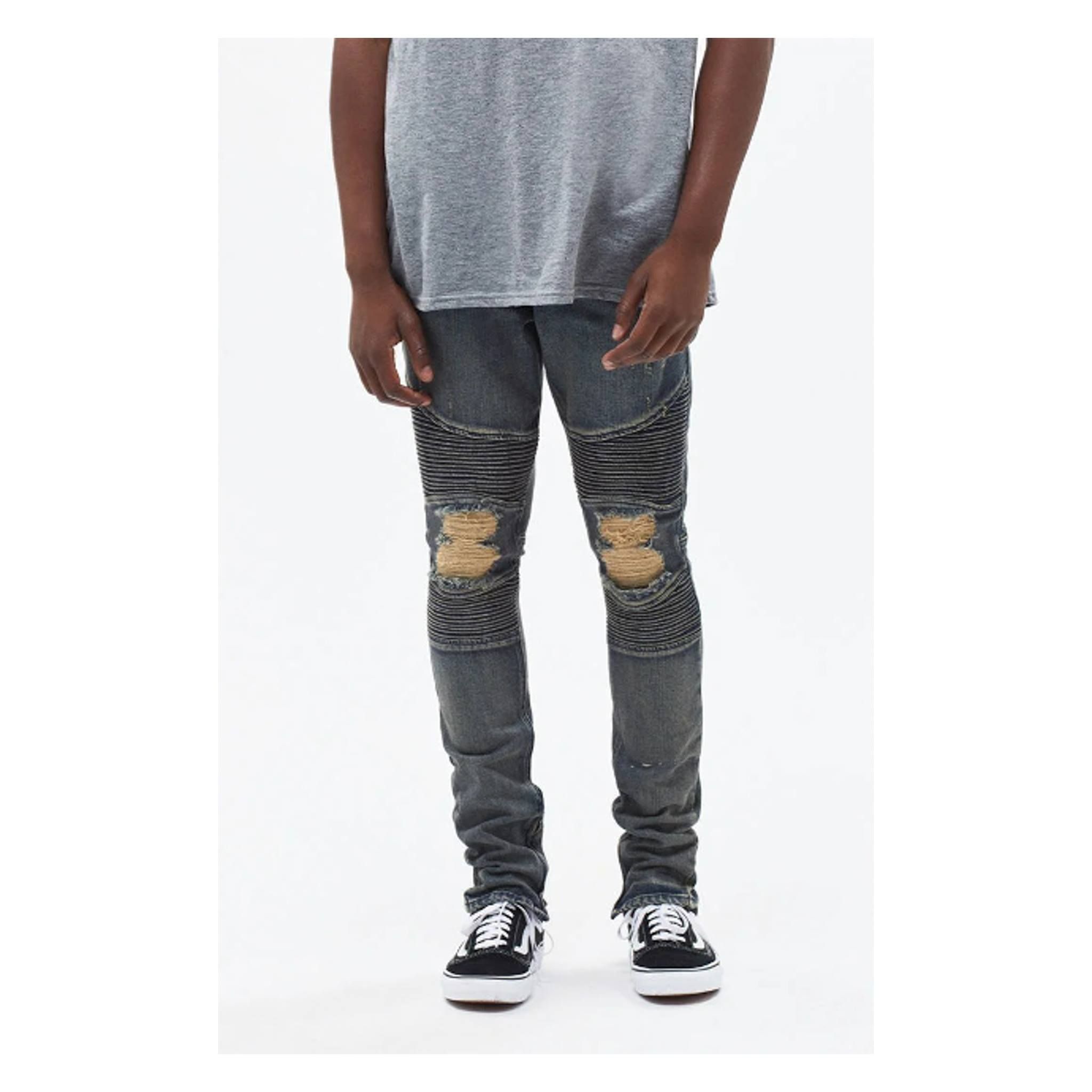 Pacsun Dark Moto Stacked Skinny Jean