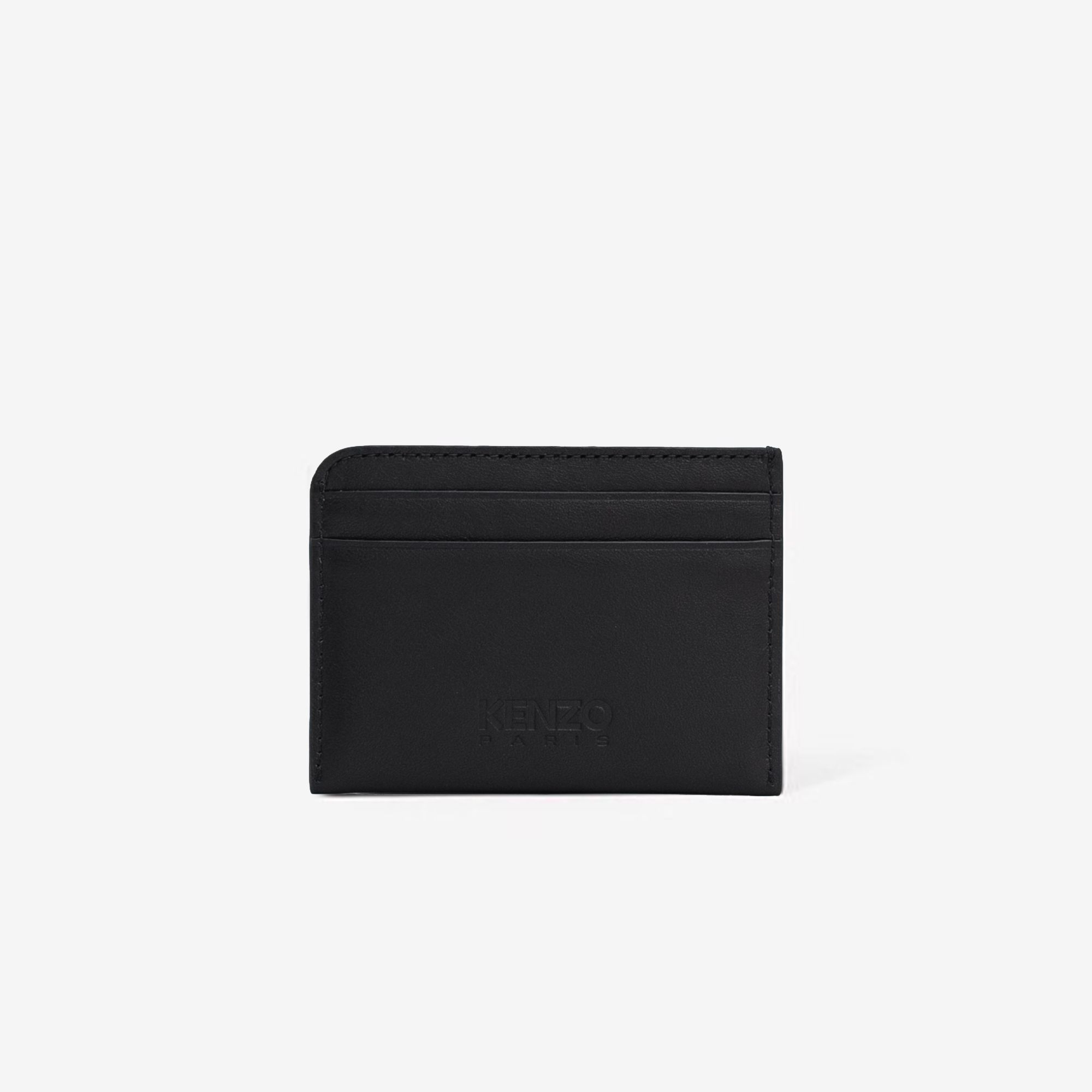  KENZO Leather 'Boke Flower' Card Holder - Black 