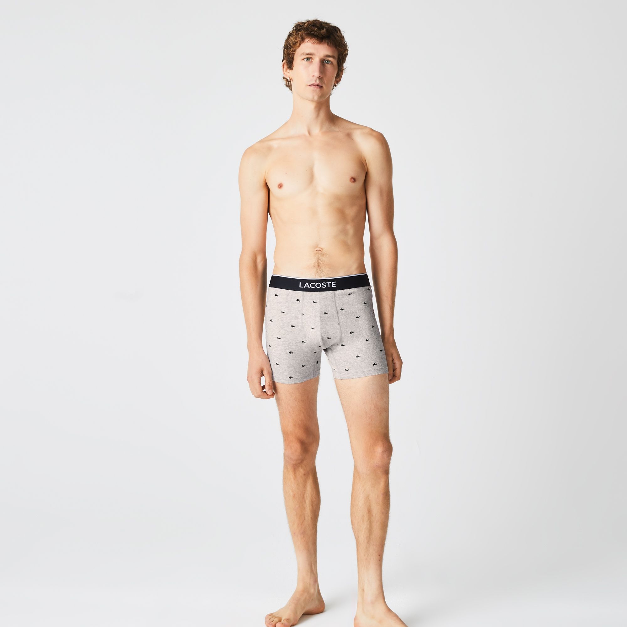  Lacoste Branded Waist Long Stretch Cotton Boxer Brief (1 quần) 