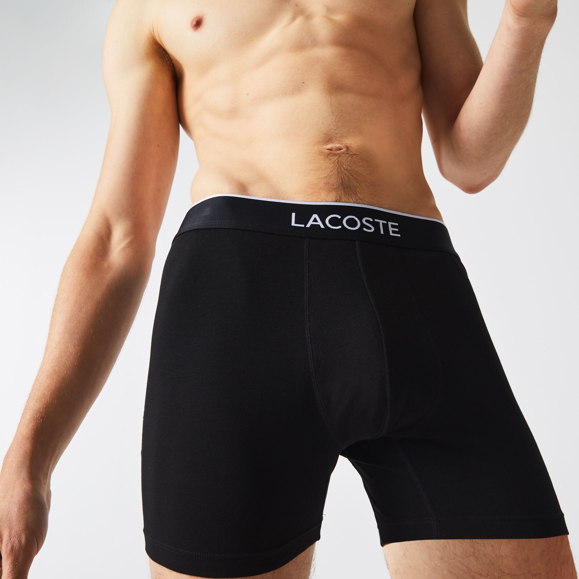  Lacoste Branded Waist Long Stretch Cotton Boxer Brief (1 quần) 