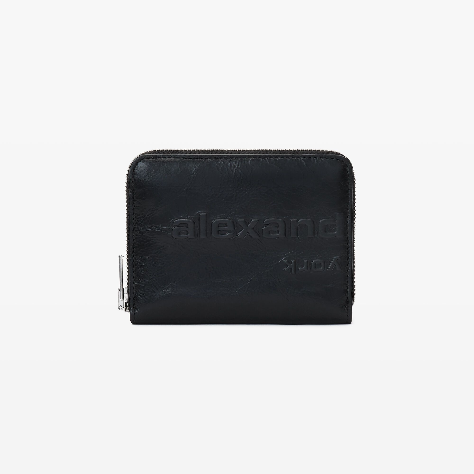 alexander wang punch compact wallet in crackle patent leather