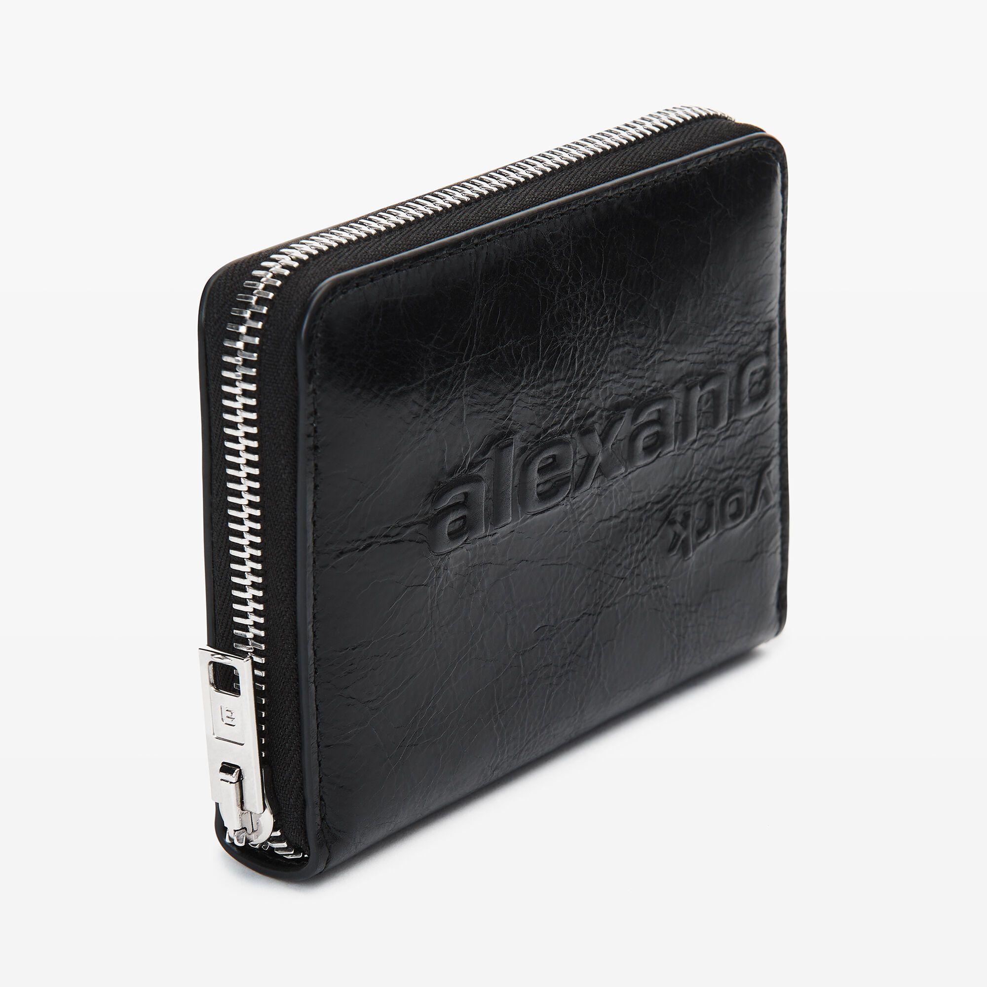 alexander wang punch compact wallet in crackle patent leather