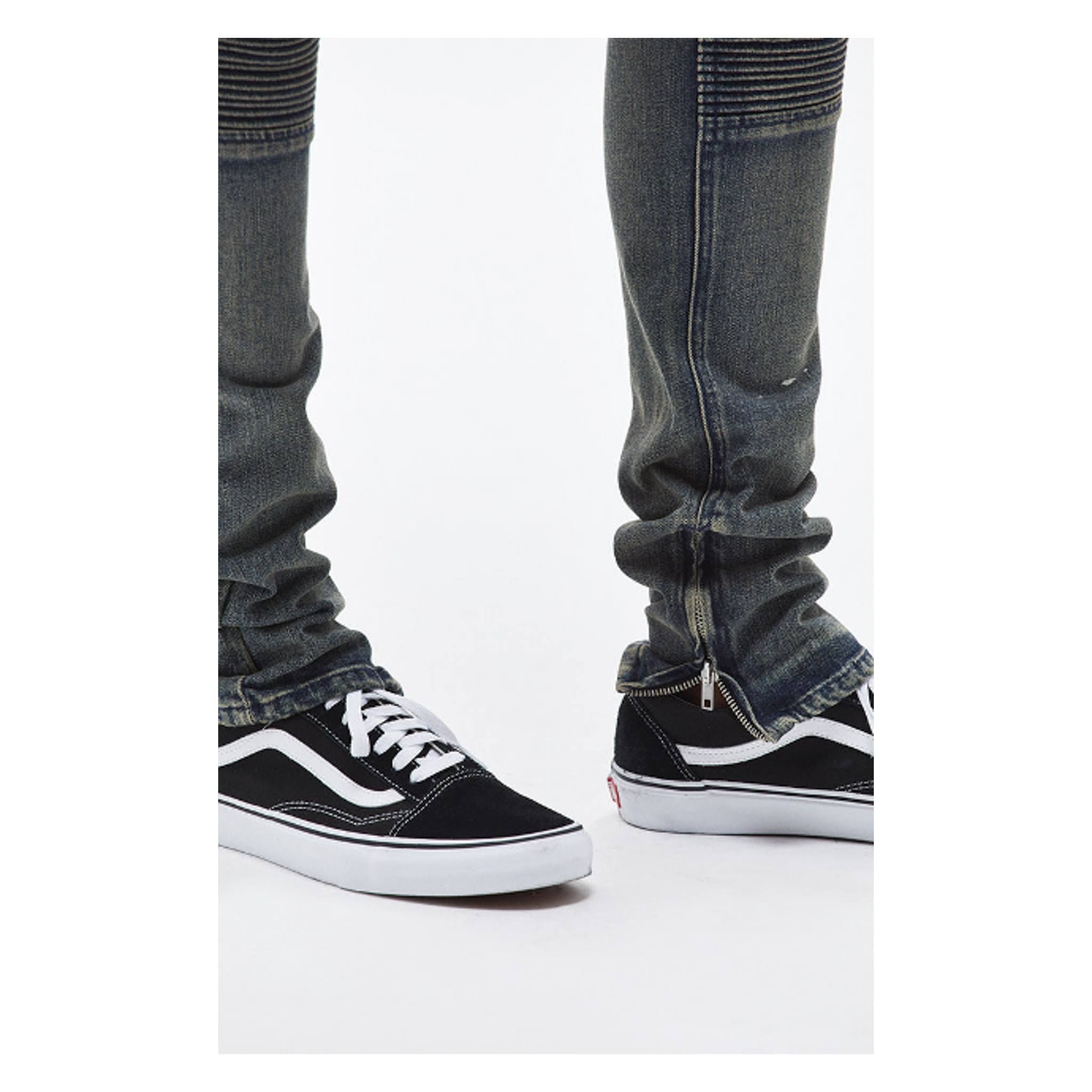 Pacsun Dark Moto Stacked Skinny Jean