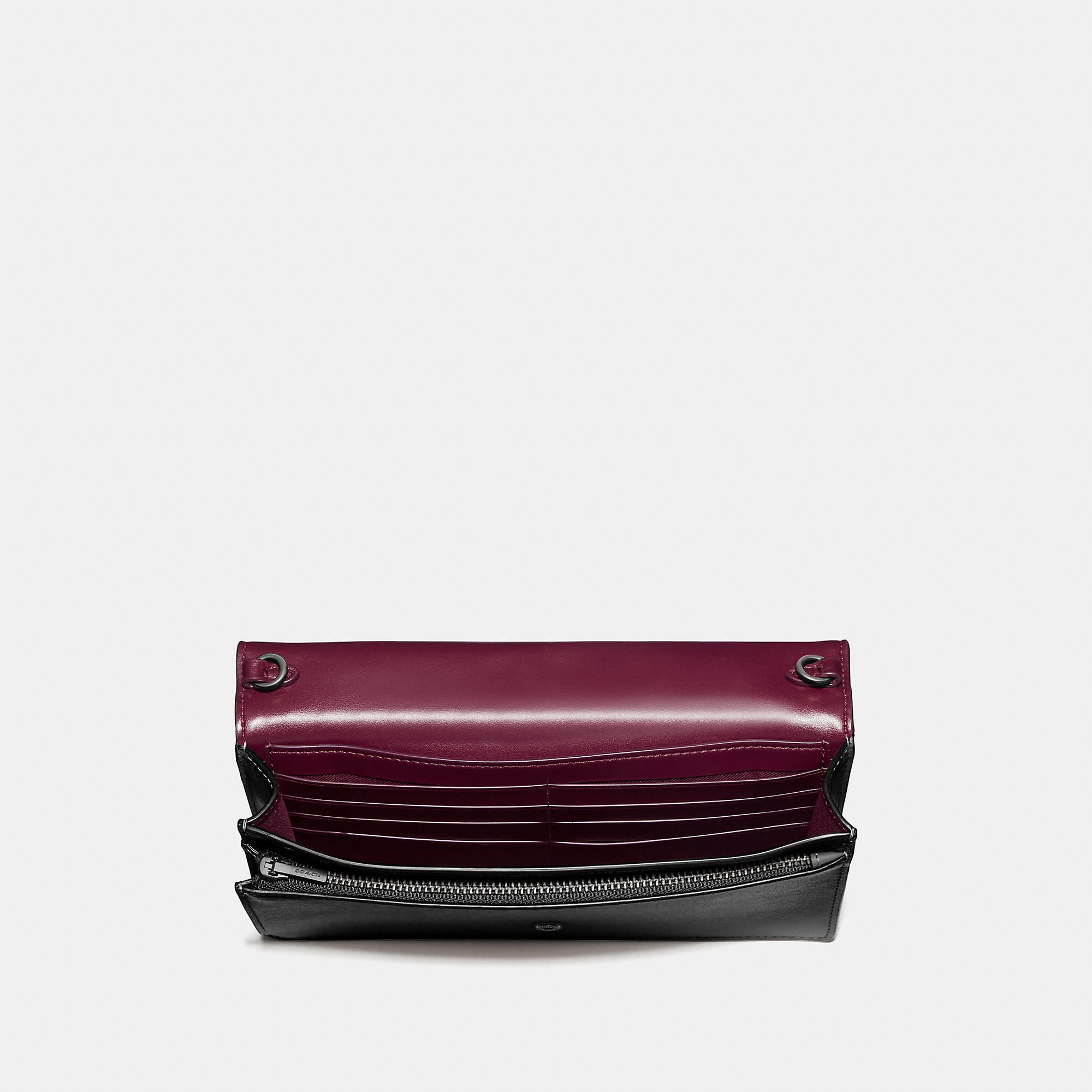 Coach Hayden Foldover Crossbody Clutch In Signature Canvas With Wave Patchwork