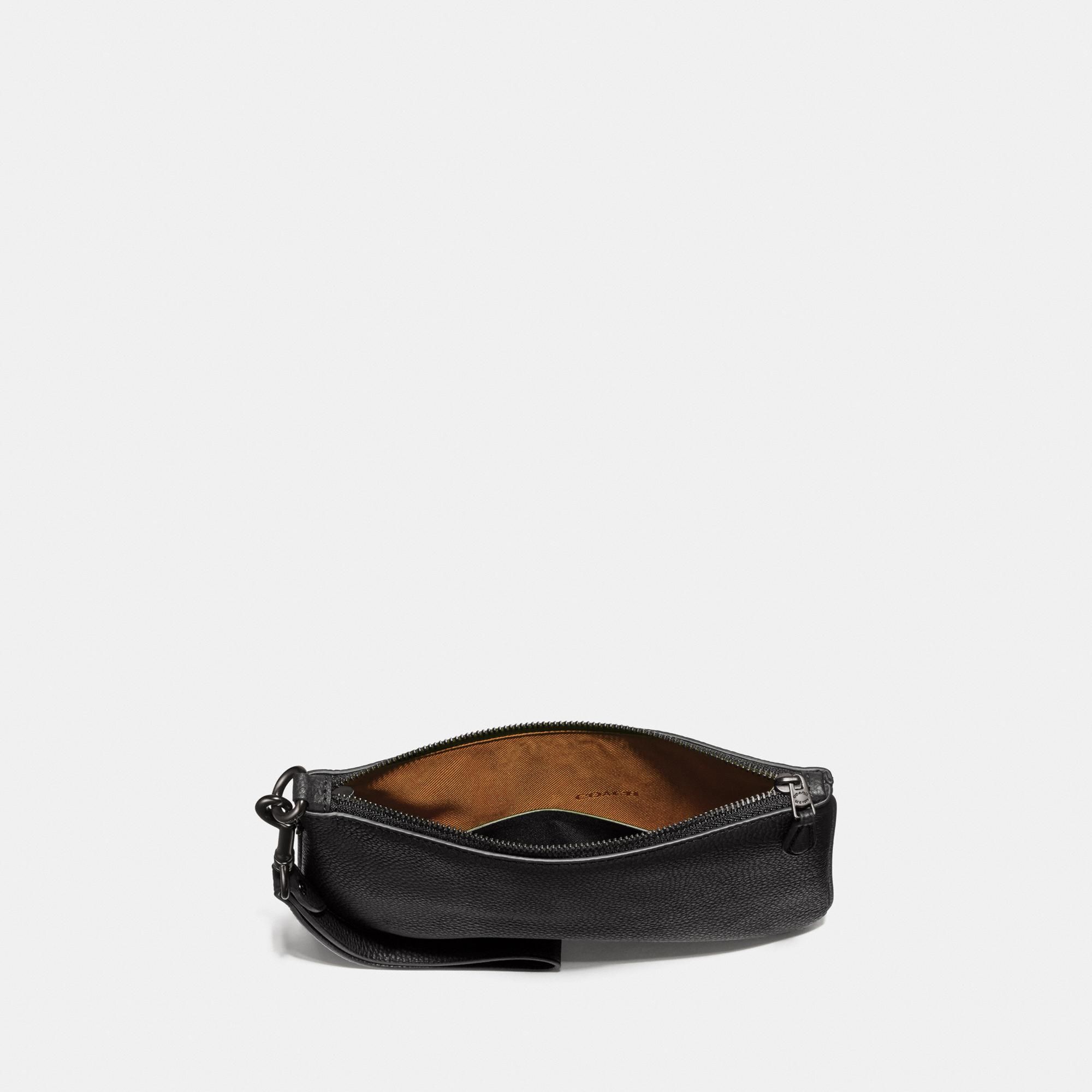  Coach Phone Pouch In Colorblock - Black 
