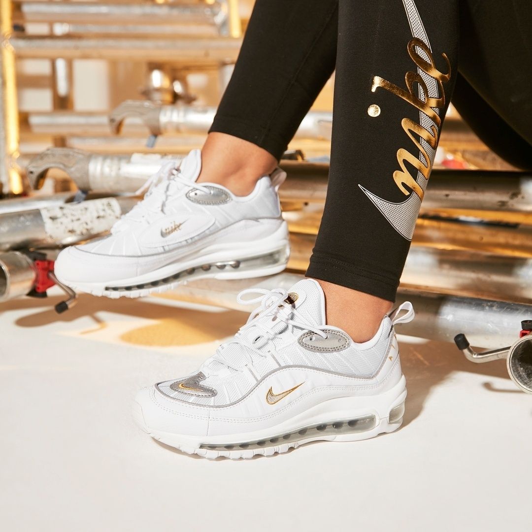 Nike Air Max 98 - White/Silver/Gold
