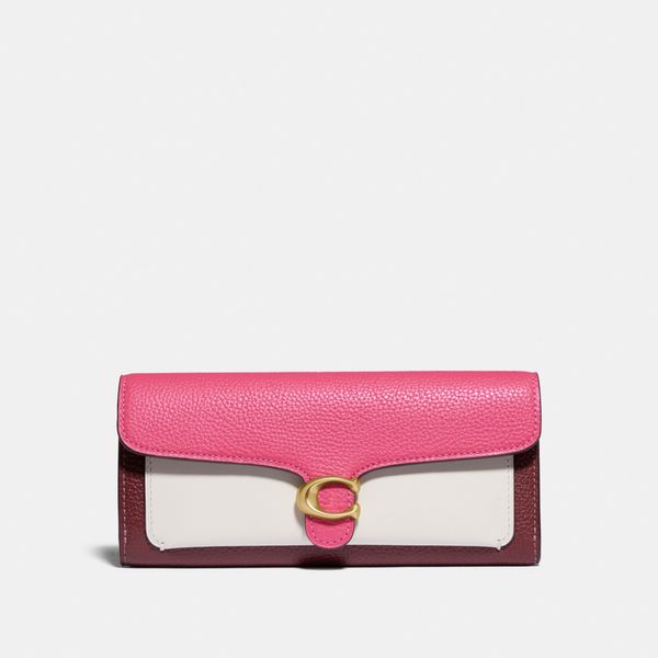  Coach Tabby Long Wallet In Colorblock 