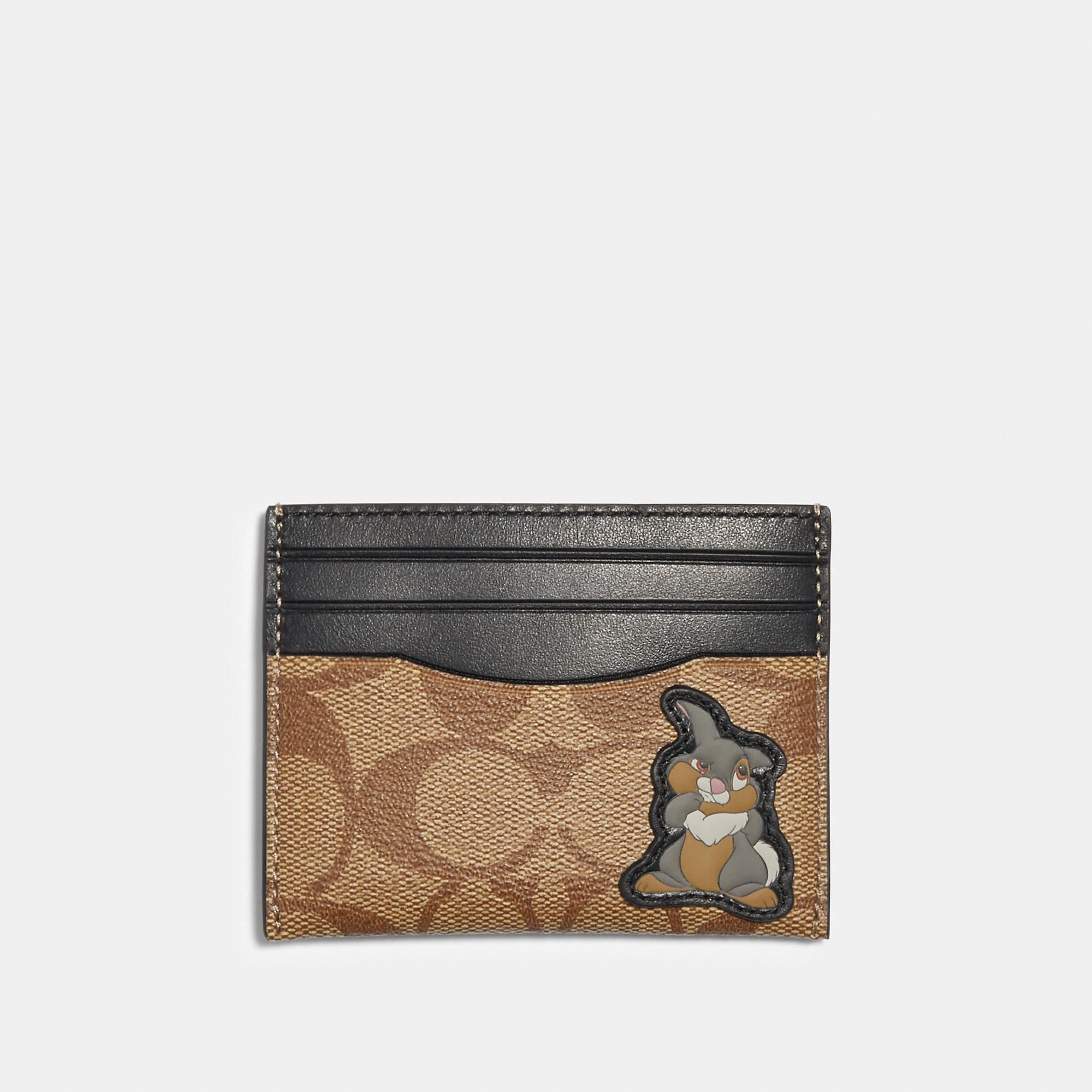 Disney x Coach Slim Card Case In Signature Canvas With Thumper