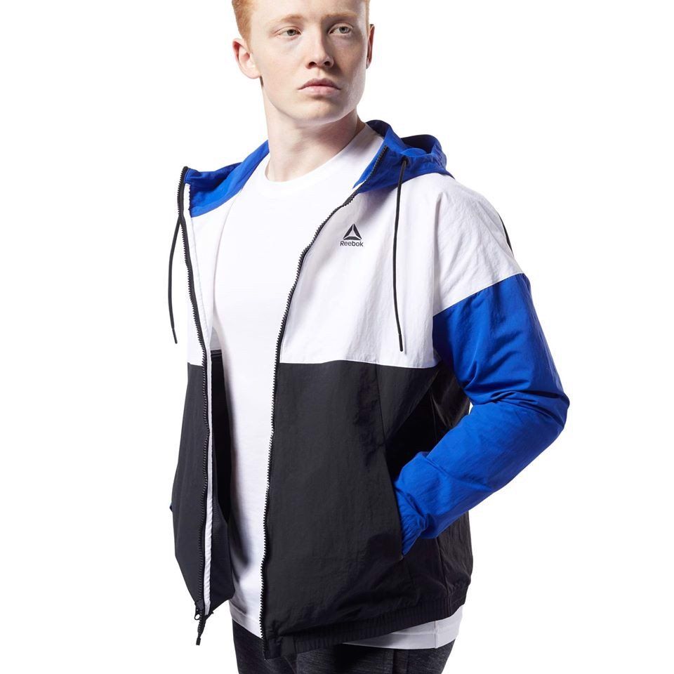Reebok Training Essentials Linear Logo Windbreaker 'Blue'