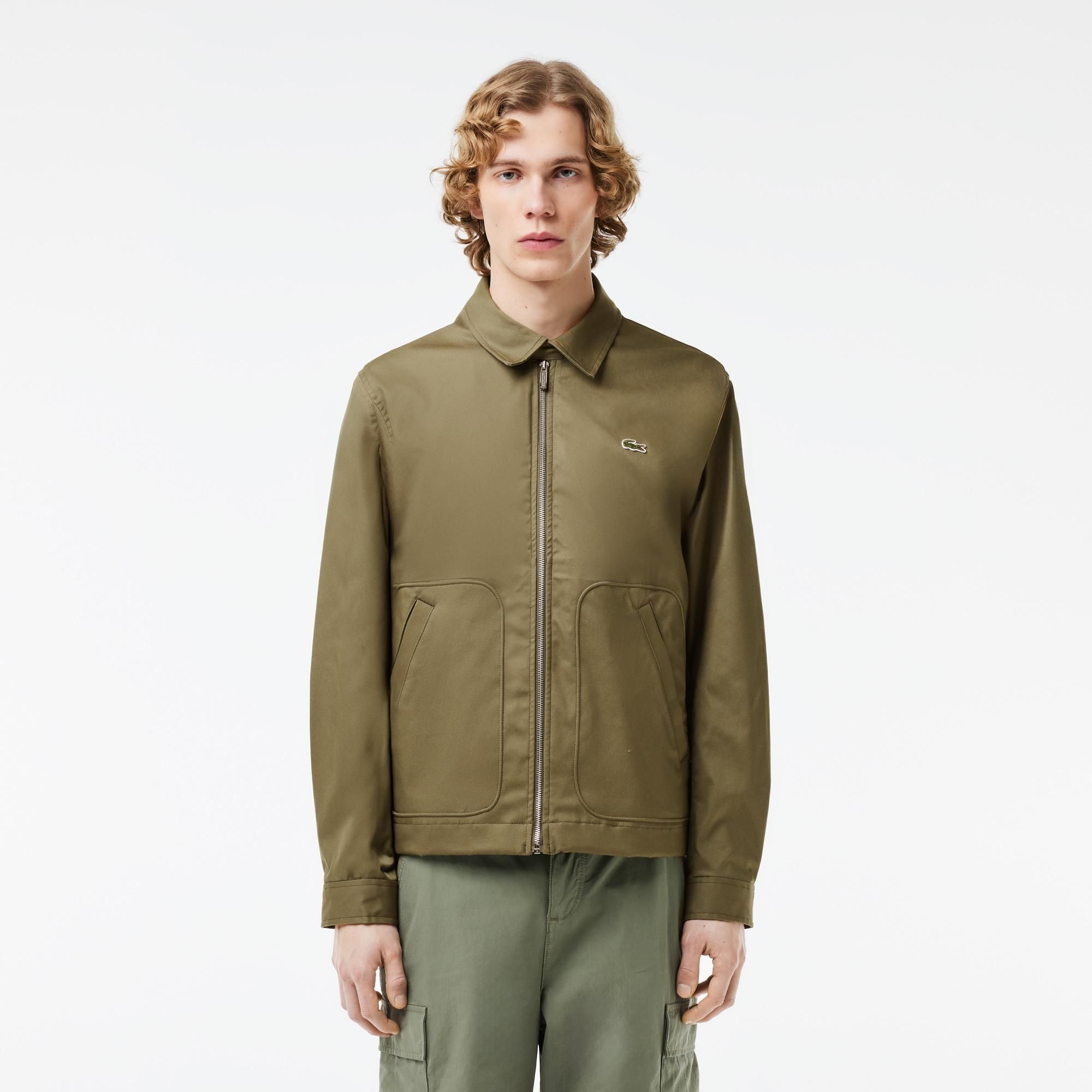 Lacoste Water-Repellent Lightweight Twill Jacket - Green