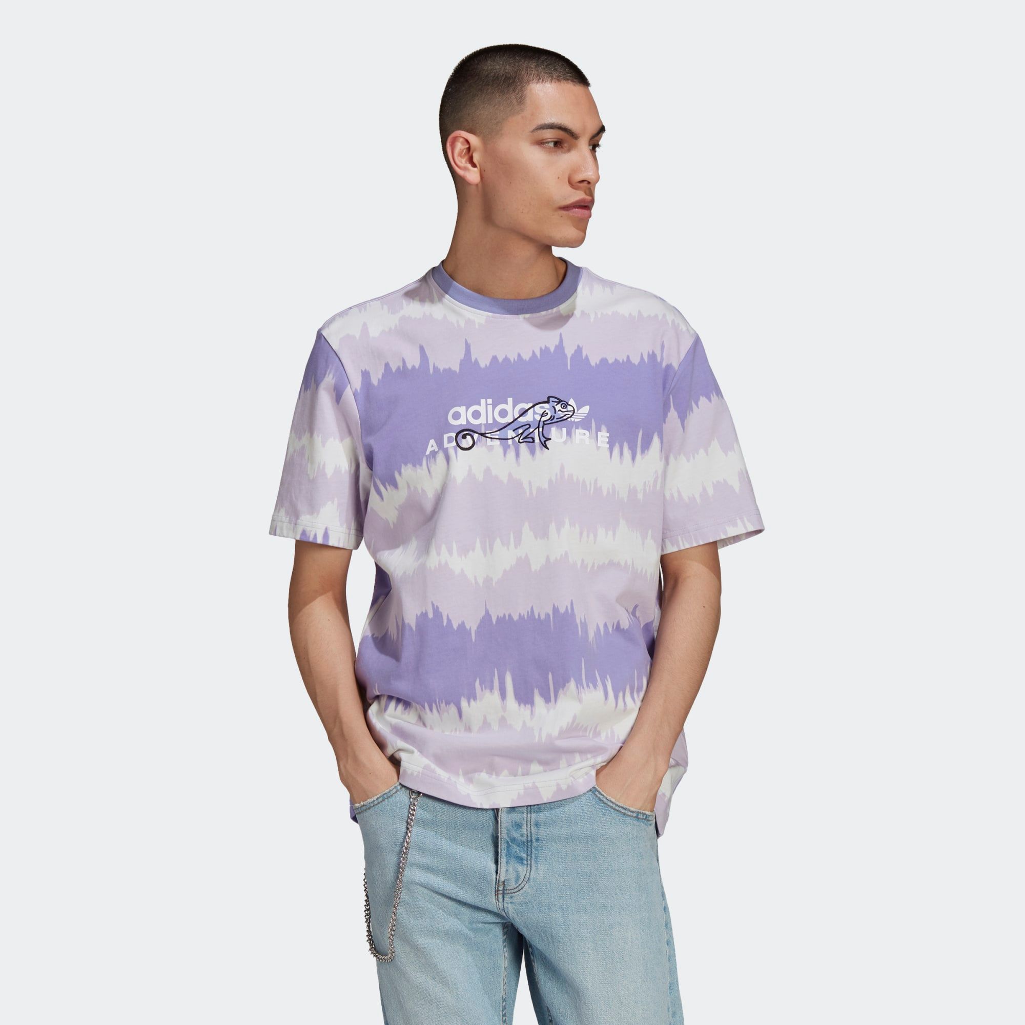  adidas Adventure Archive Printed Tee - Purple 