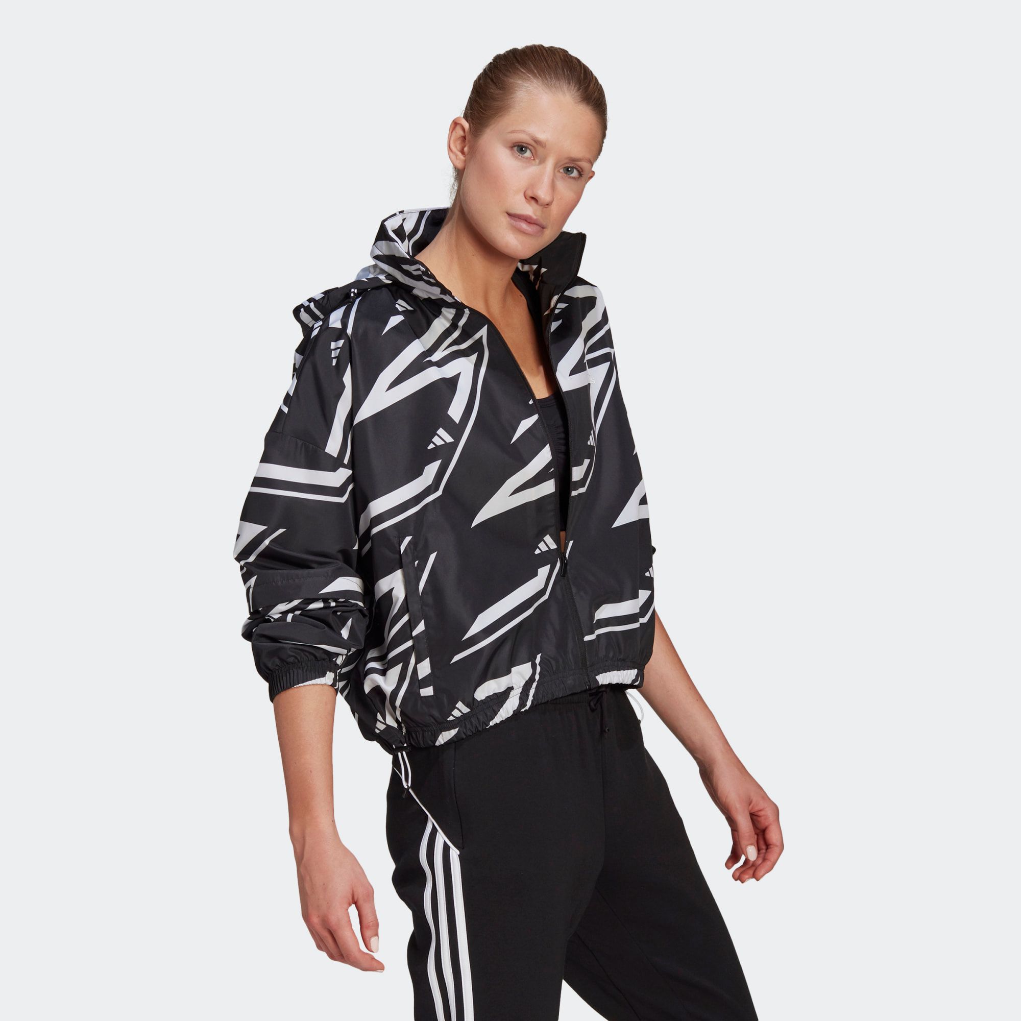 adidas Sportswear Adjustable Woven Jacket - Black