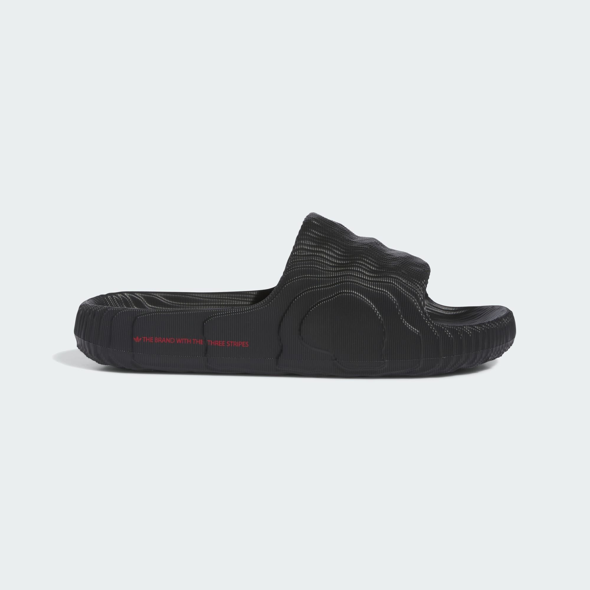  adidas Adilette 22 Slides - Core Black / Better Scarlet 