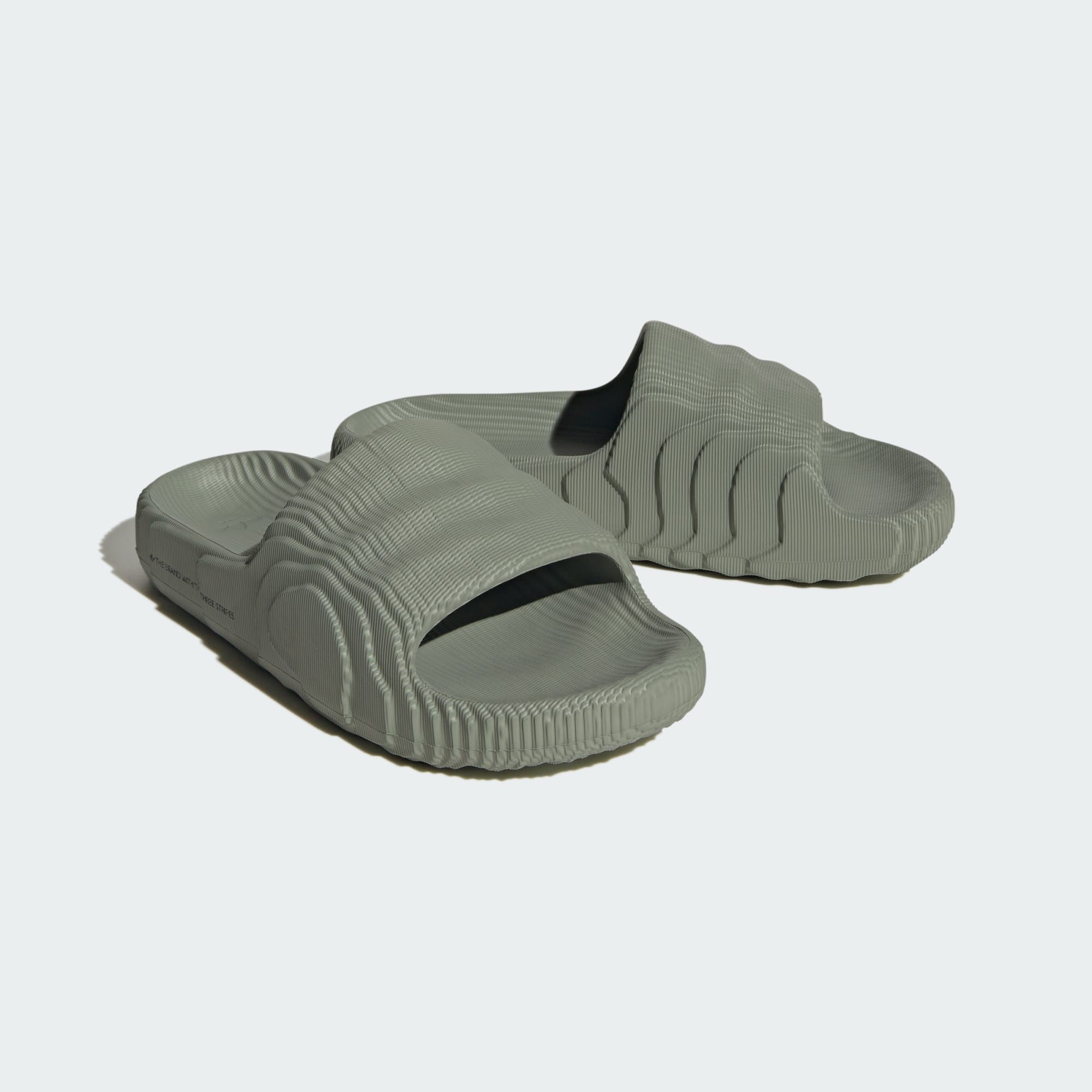  adidas Adilette 22 Slides - Silver Green 