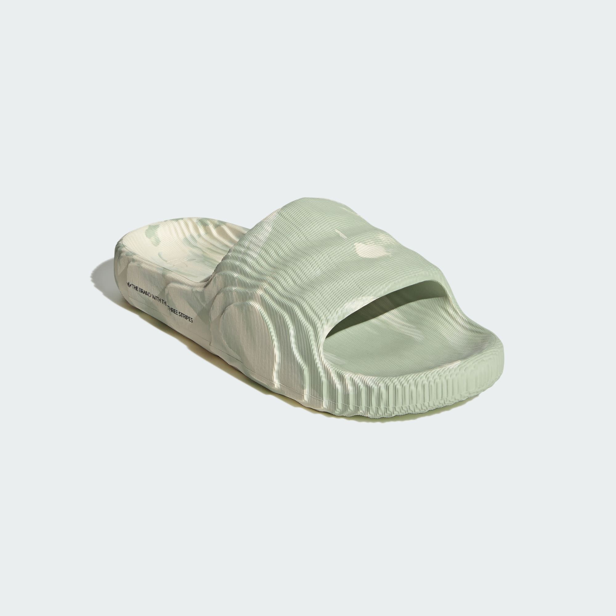  adidas Adilette 22 Slides - Cream White / Linen Green 