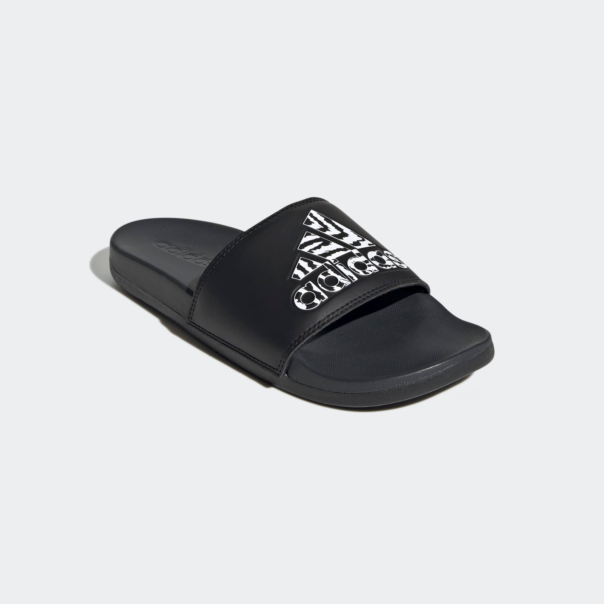  adidas Adilette Comfort Slides - Black/Carbon 