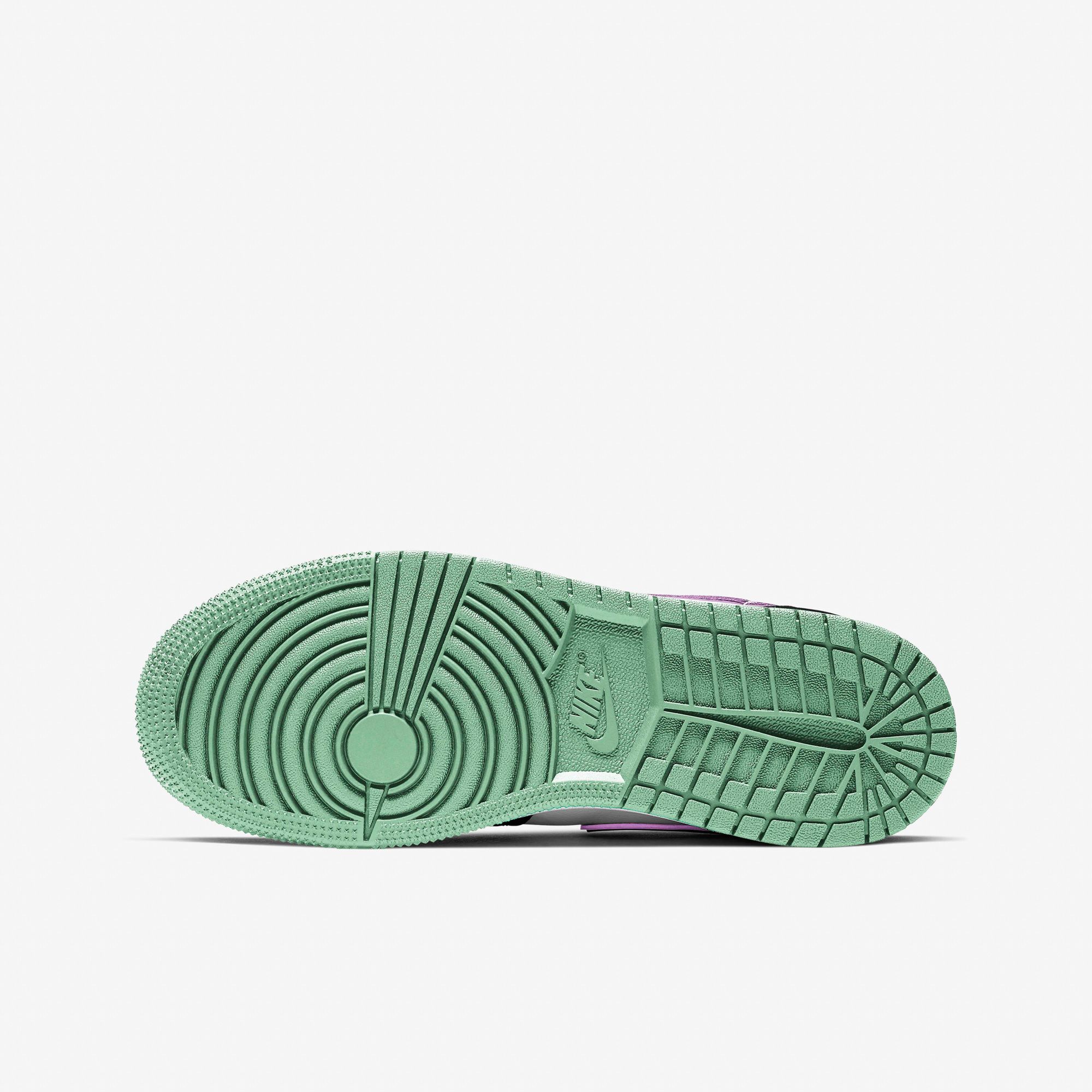 Air Jordan 1 Low GS - Green Glow/Violet Shock