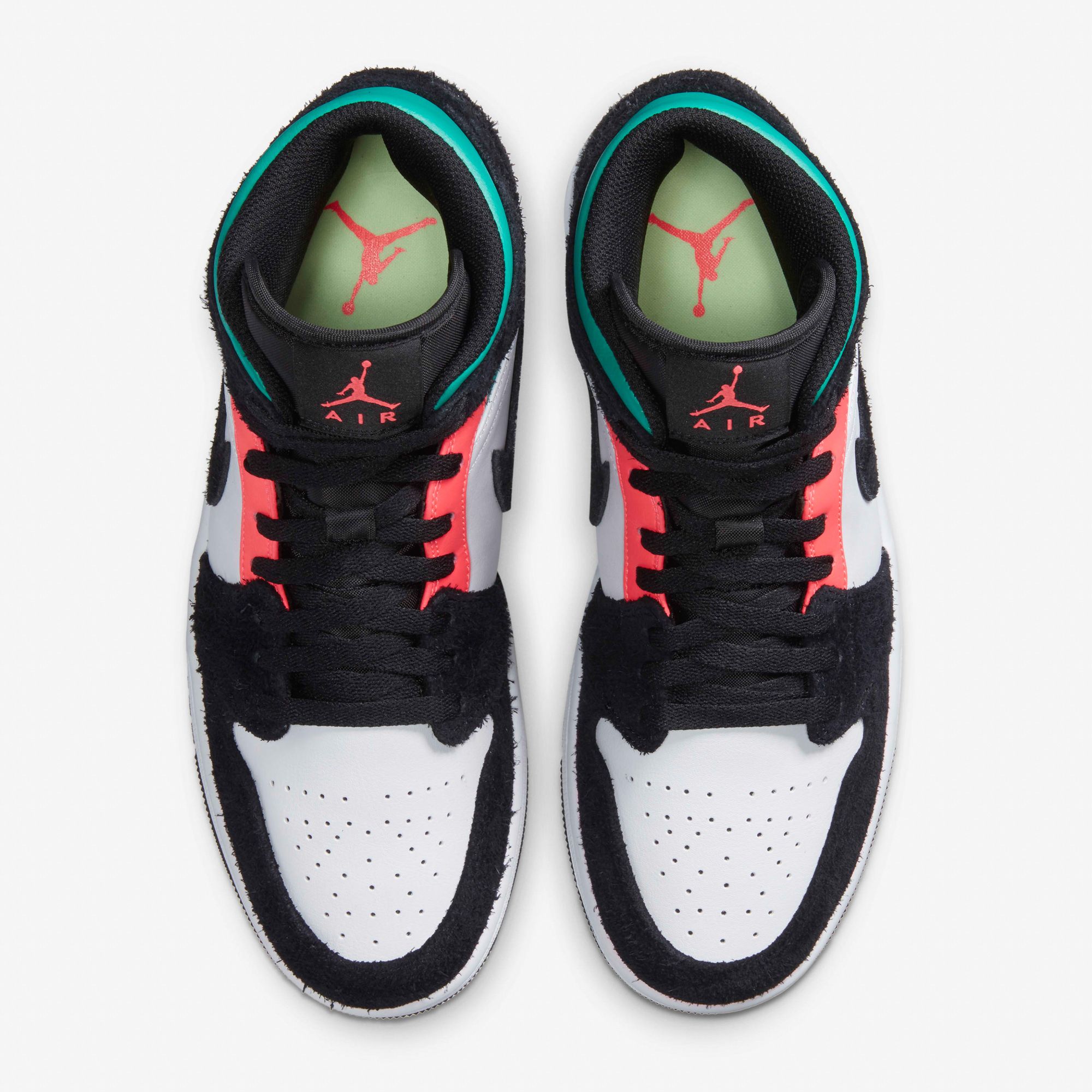 Air Jordan 1 Mid SE - Black/White/Light Solar Flare Heather